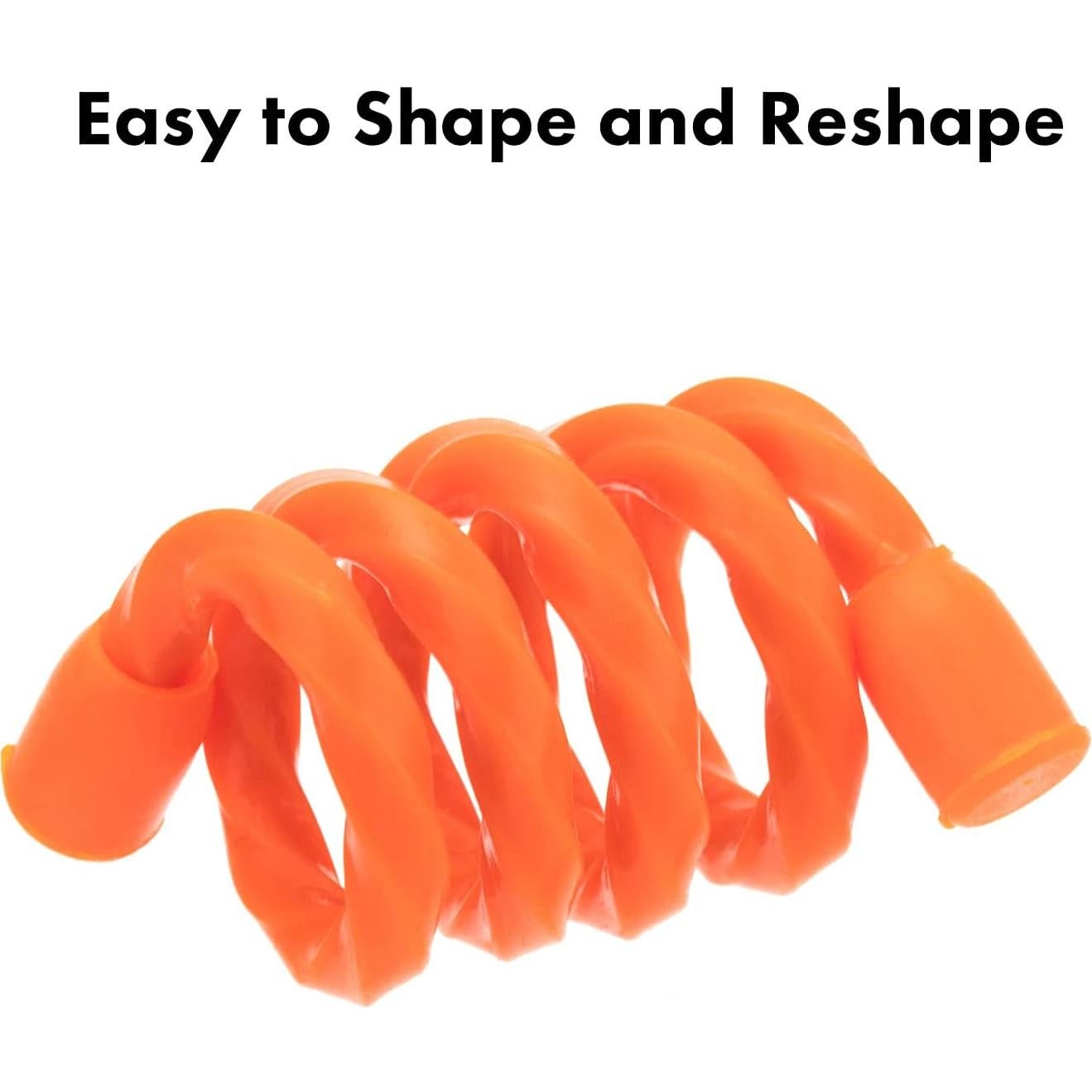 Gesipor 20 PCS Silicone Cable Ties - Reusable Rubber Twist Ties Bendable Steel-Core Cable Ties for Bundling and Holding, All Purpose Cord Tie for Indoor and Outdoor (4"+6"+12"+18"+24")