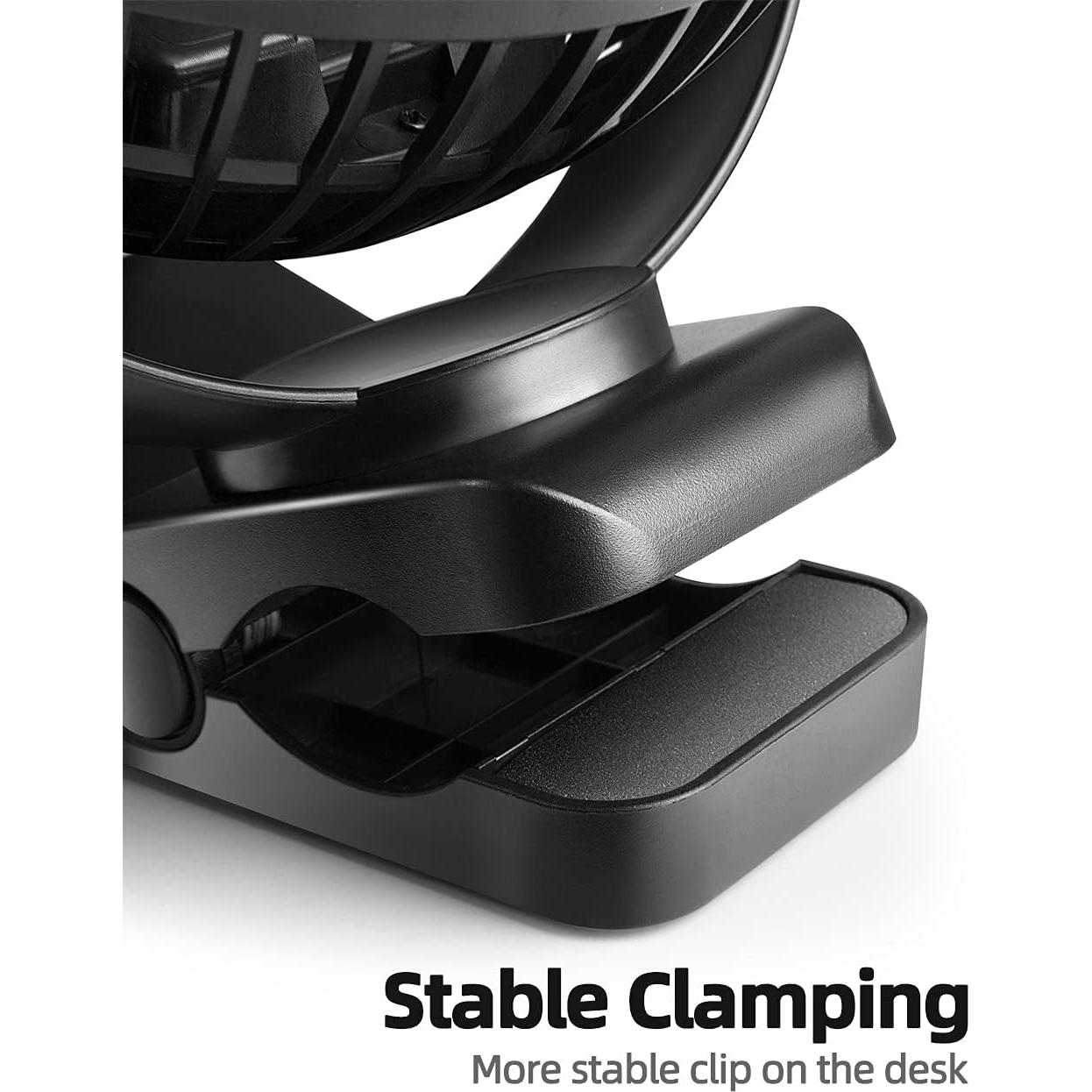 Ventilador de Clip Recargable Viniper 15 cm 5000mAh Negro