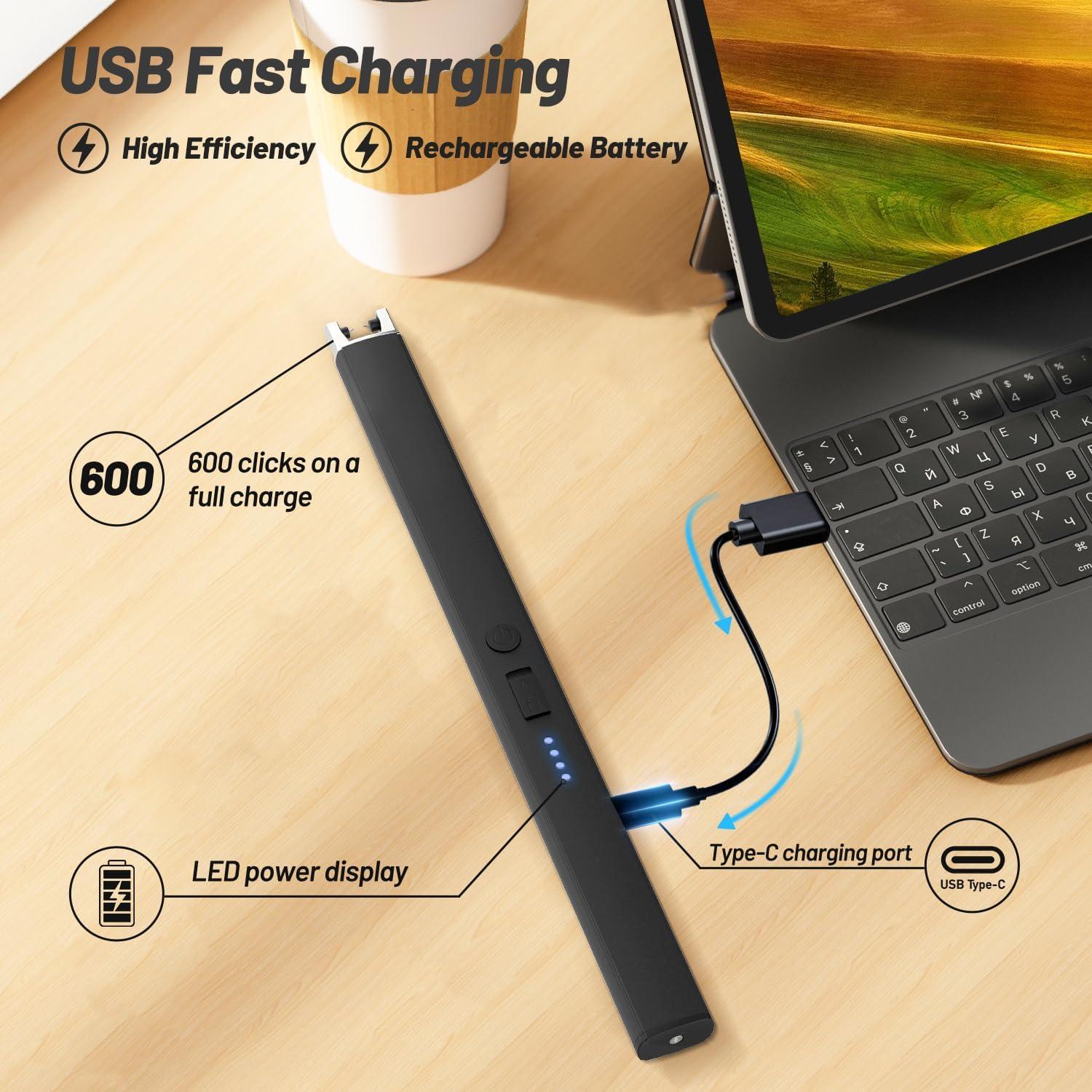 Encendedor Eléctrico USB Tipo-C AJIJING a Prueba de Viento