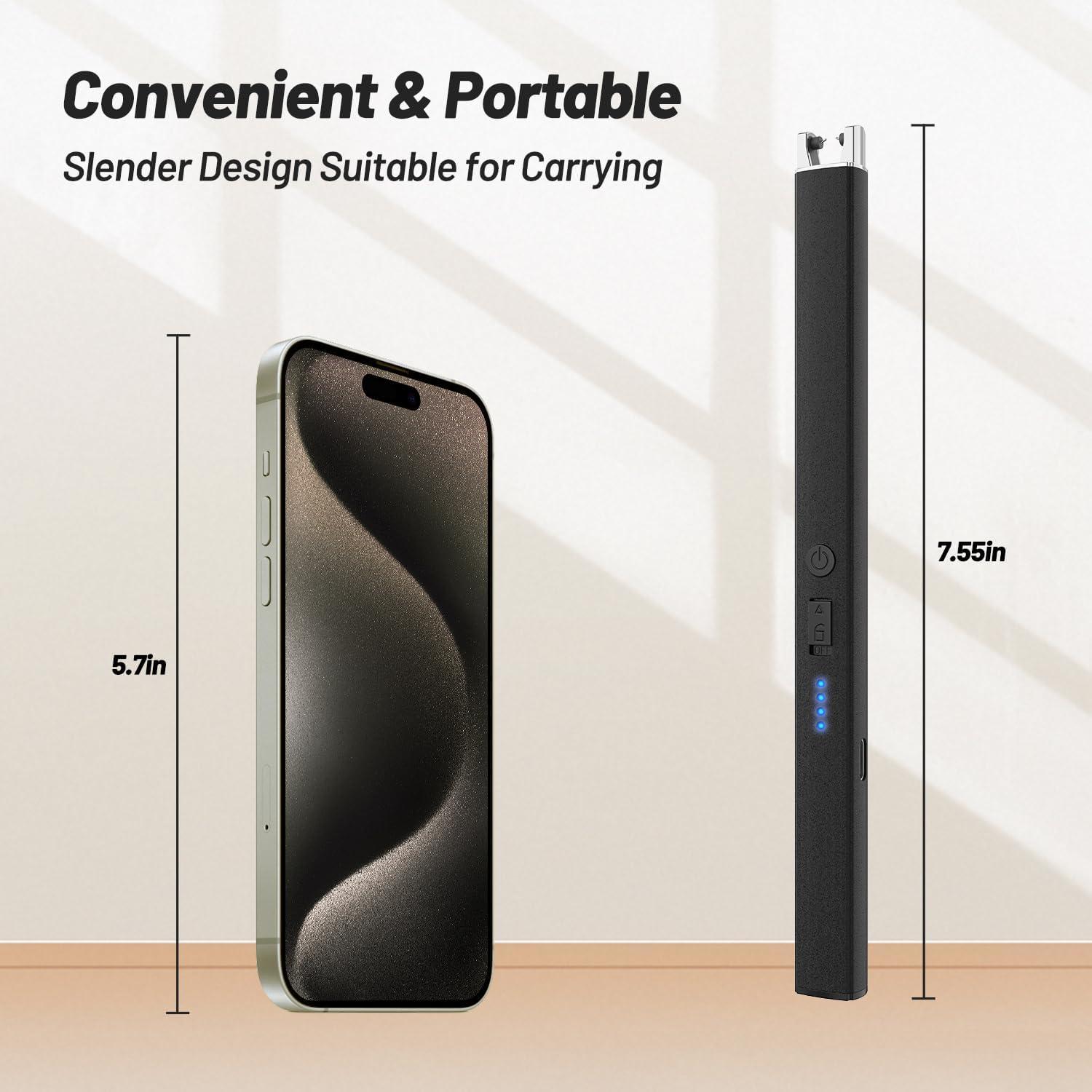 Encendedor Eléctrico USB Tipo-C AJIJING a Prueba de Viento