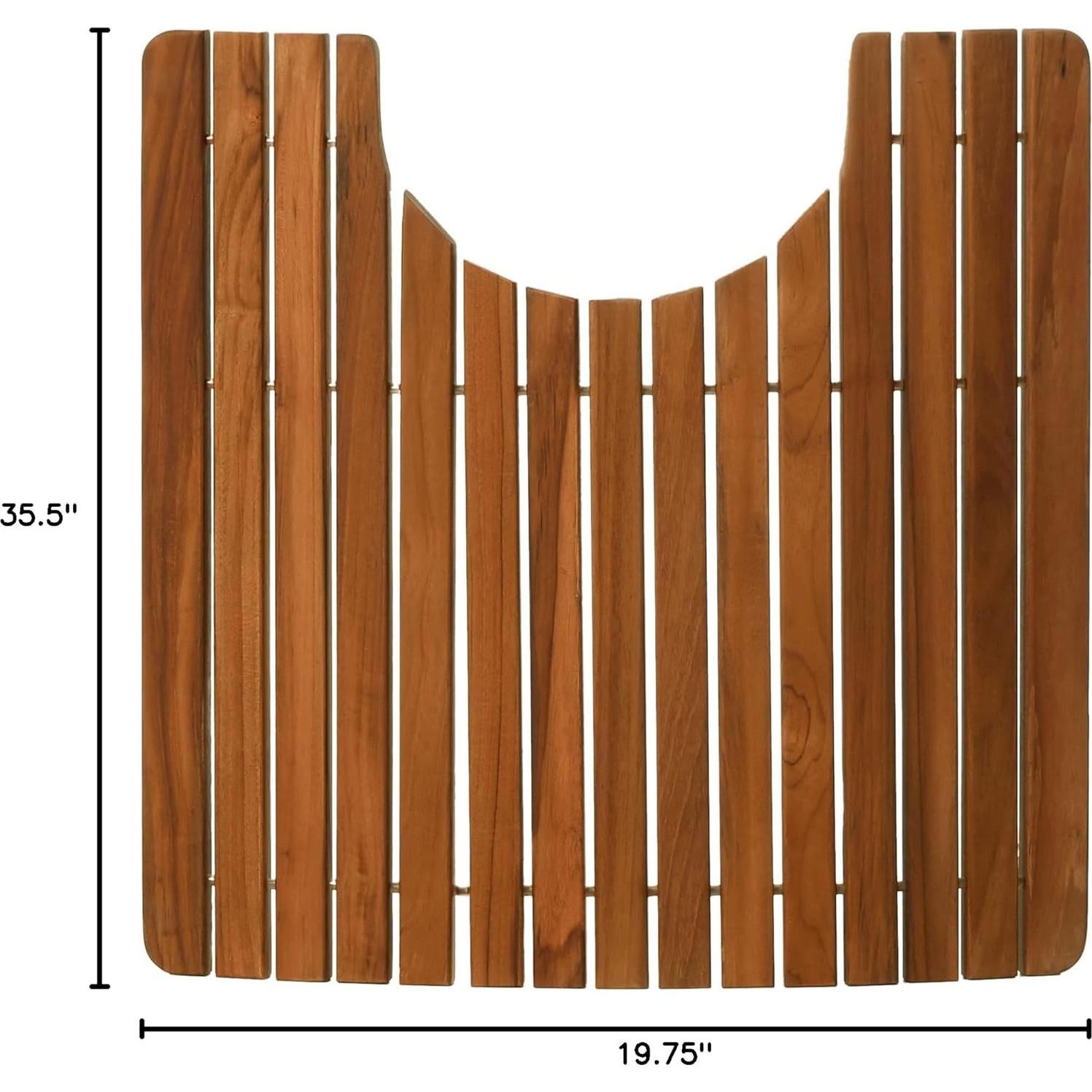 Alfombra de Ducha y Inodoro Bare Decor Teak 90x50 cm