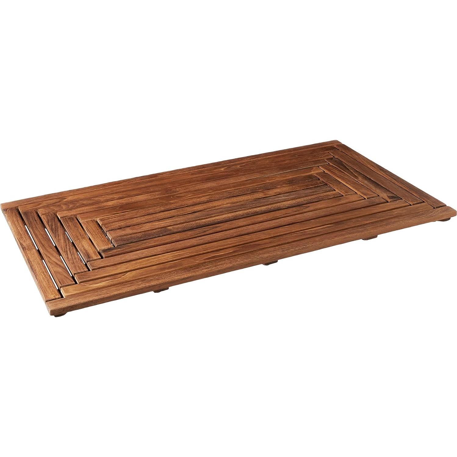 Alfombra de Ducha y Inodoro Bare Decor Teak 90x50 cm