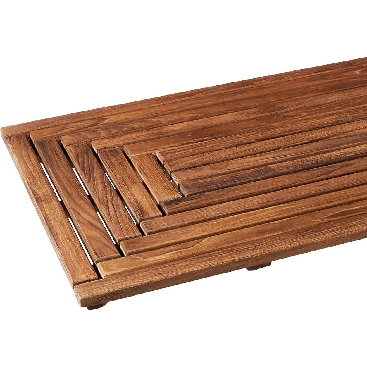 Alfombra de Ducha y Inodoro Bare Decor Teak 90x50 cm