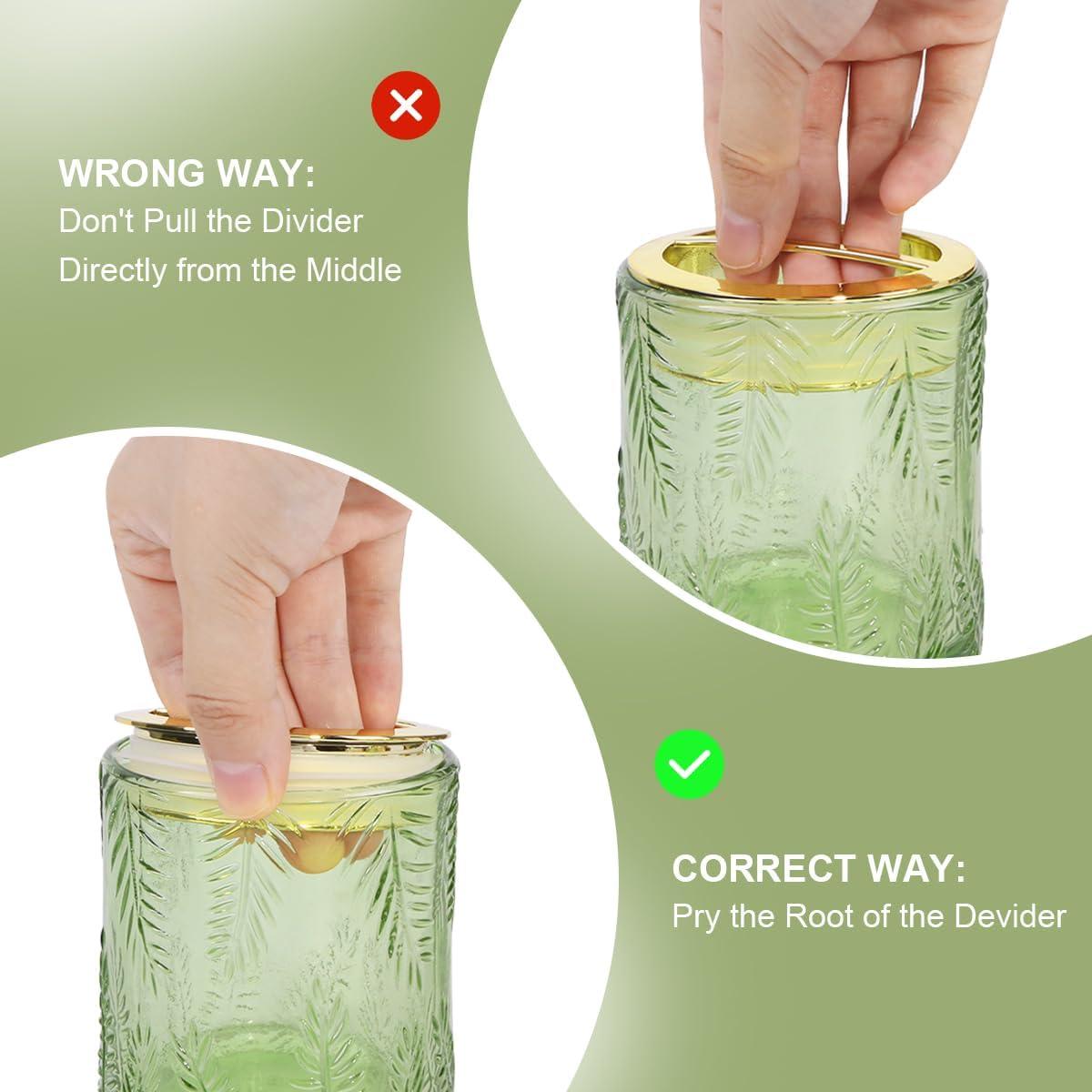 Soporte para Cepillos de Dientes de Vidrio Fvstar Verde - Juego de 2