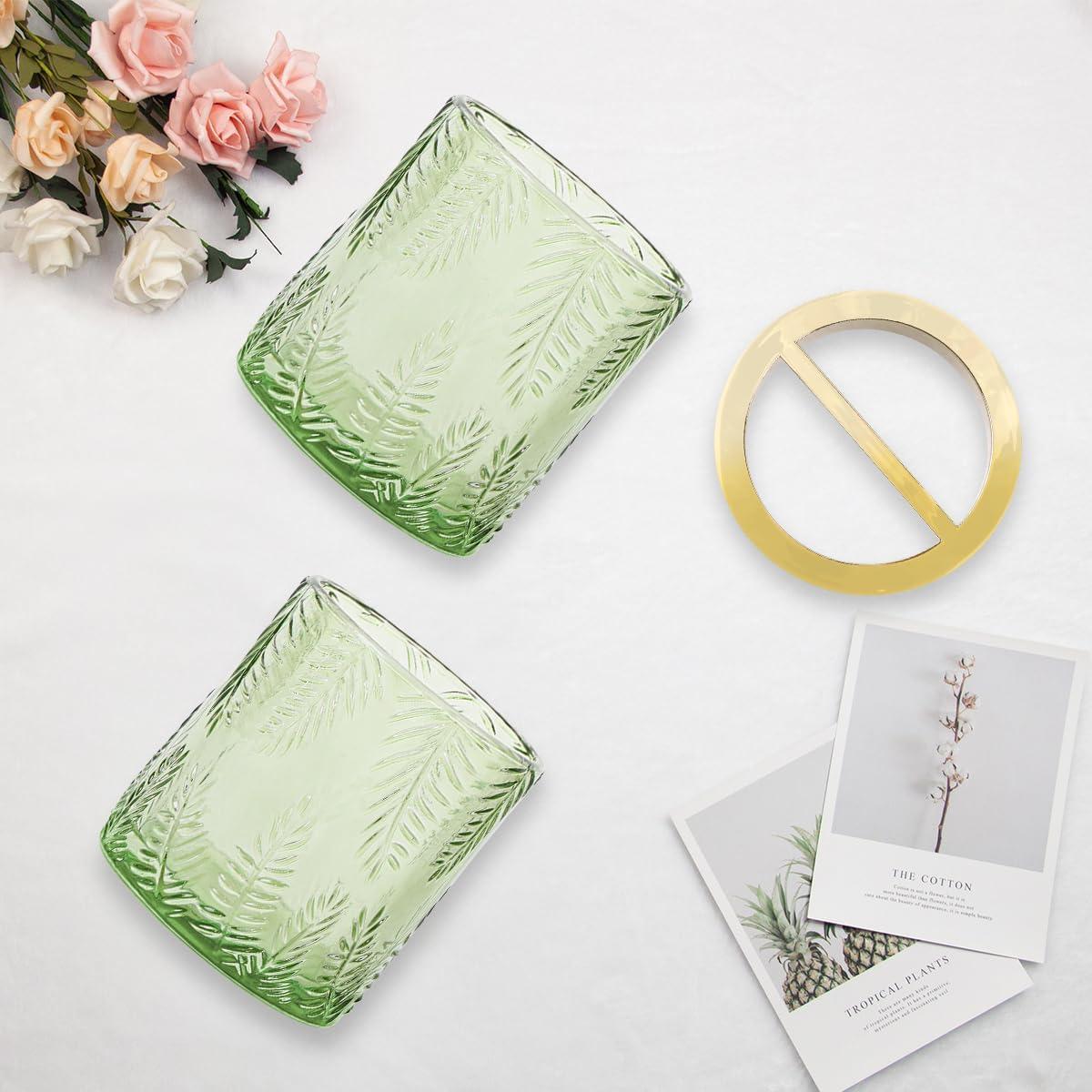 Soporte para Cepillos de Dientes de Vidrio Fvstar Verde - Juego de 2