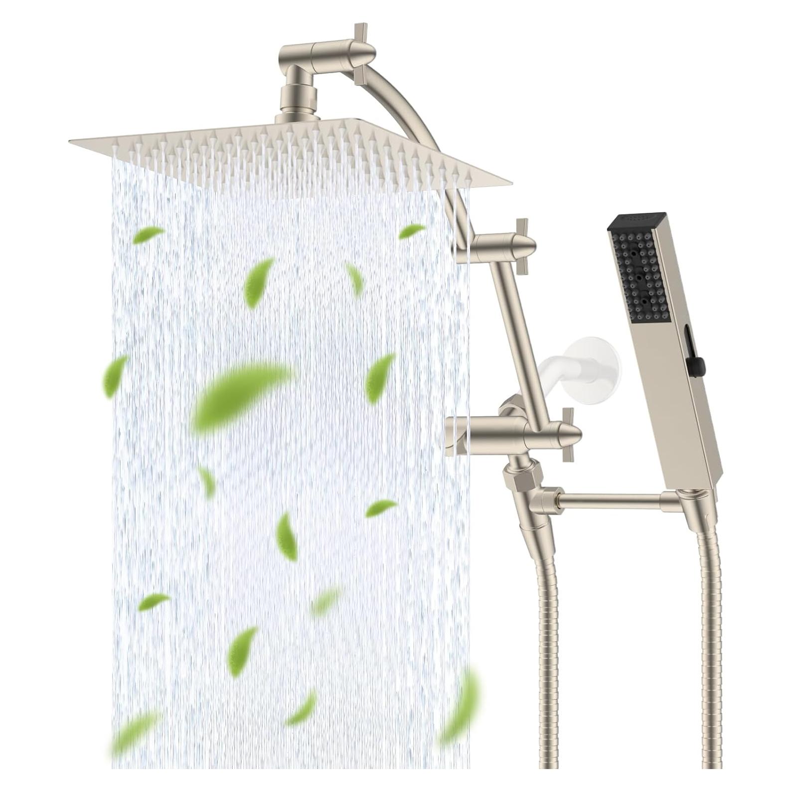 Cabezal de Ducha de Lluvia Hibbent 20 cm Metal Alta Presión