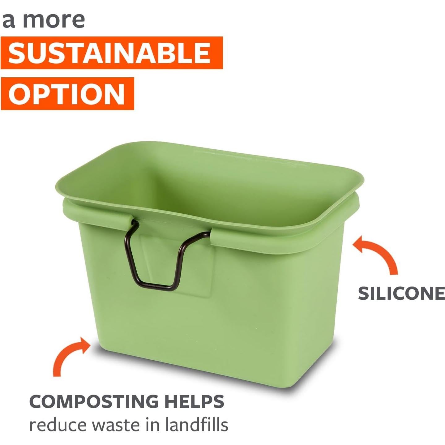 Contenedor de Compost Full Circle 2.27L Verde