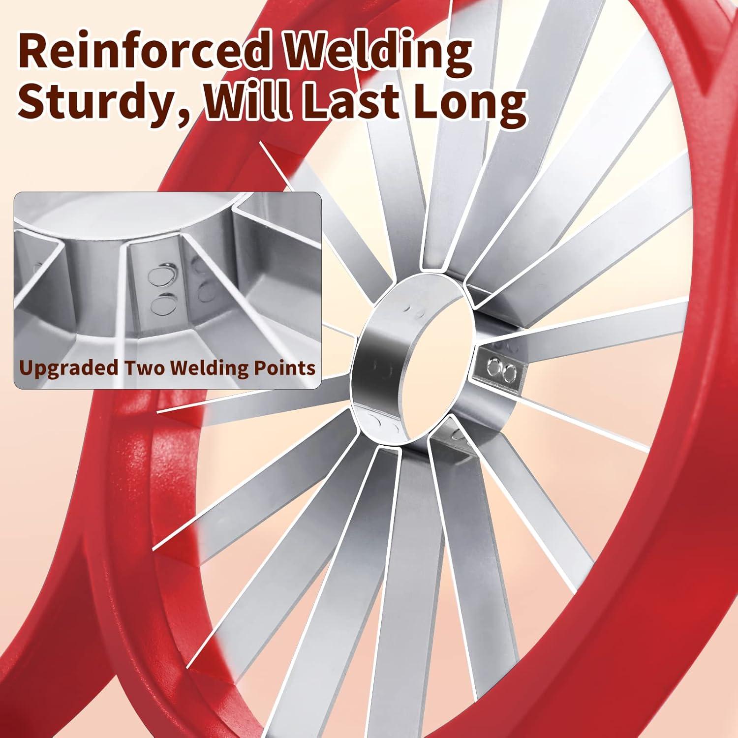 Cortador de Manzanas OOKUU Grande 16 Cuchillas Acero Inoxidable