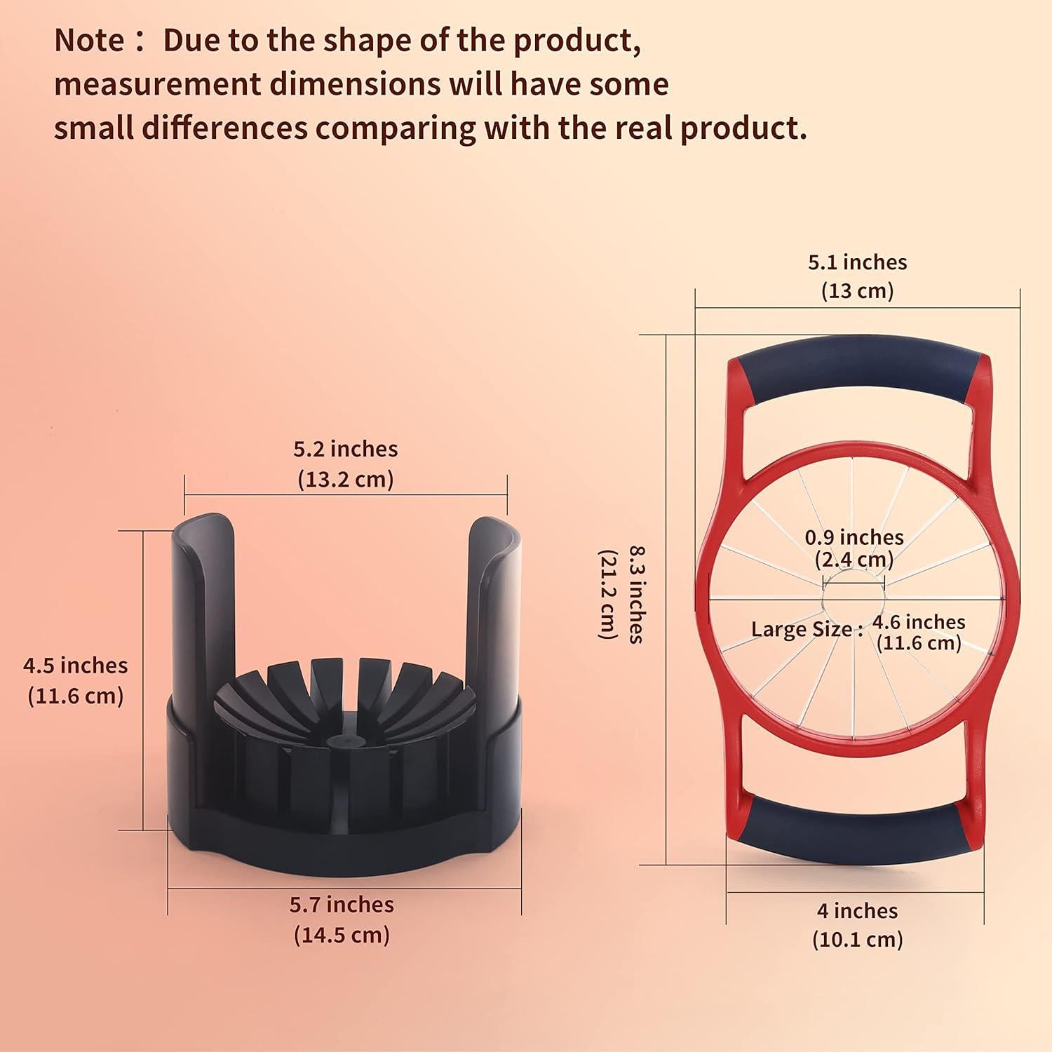 Cortador de Manzanas OOKUU Grande 16 Cuchillas Acero Inoxidable