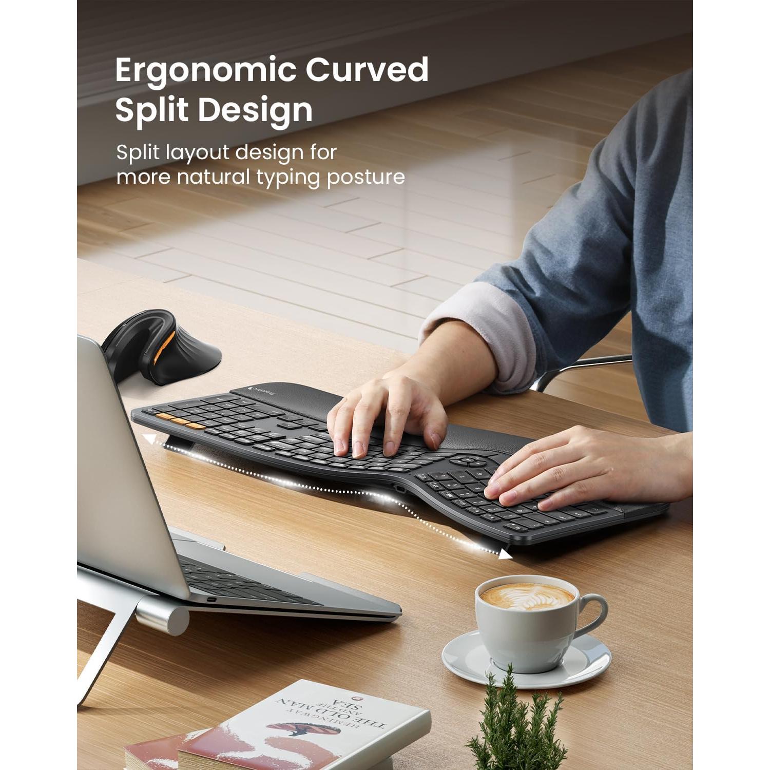 Teclado Ergonómico Bluetooth ProtoArc EK01 Plus Negro