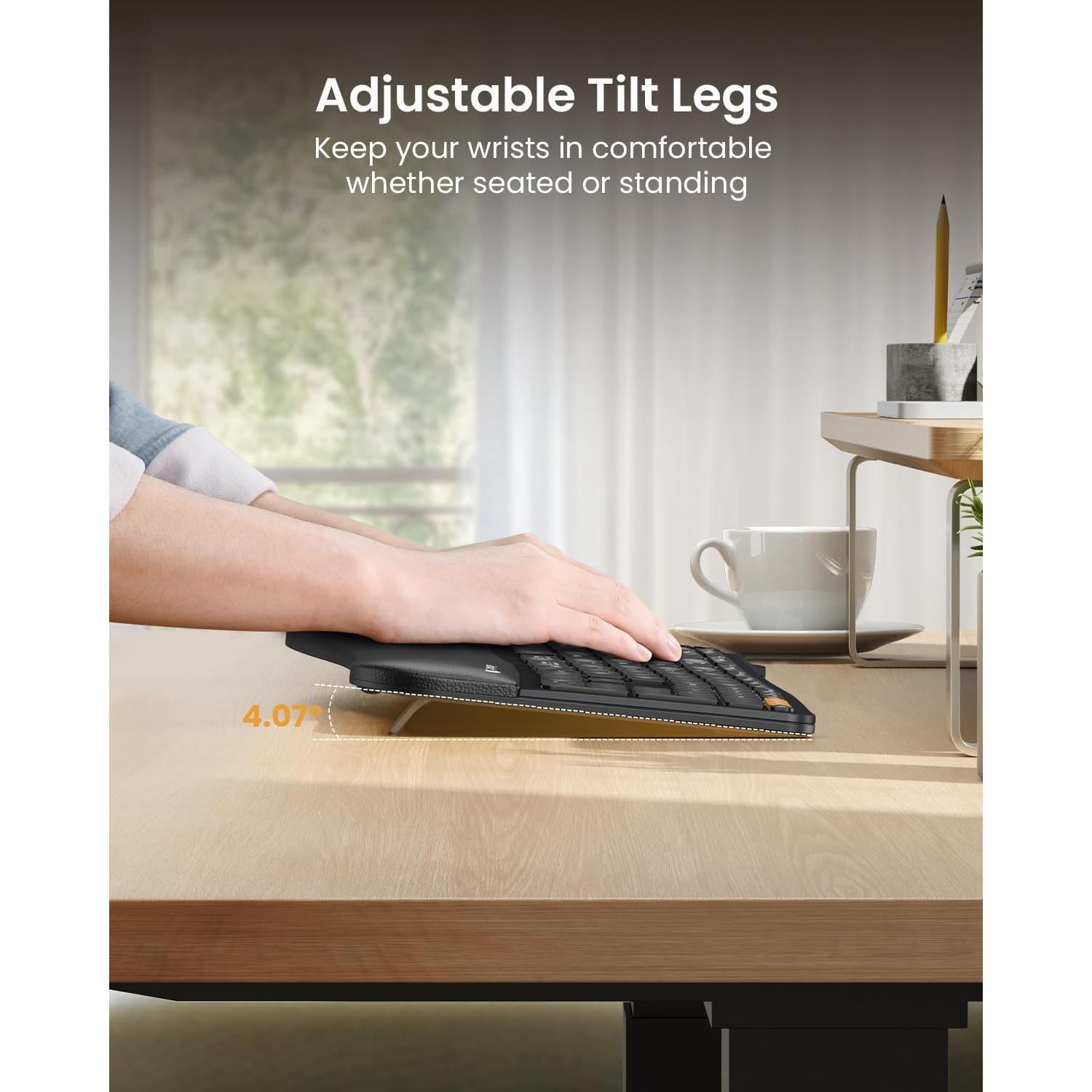 Teclado Ergonómico Bluetooth ProtoArc EK01 Plus Negro