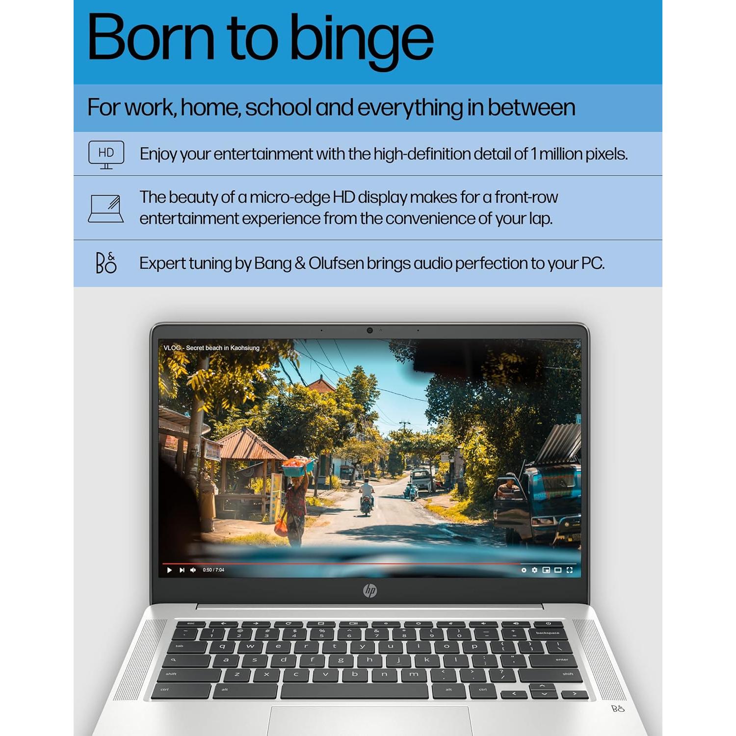 HP Chromebook 14a-na0226nr, Intel Celeron, 4GB RAM, 64GB