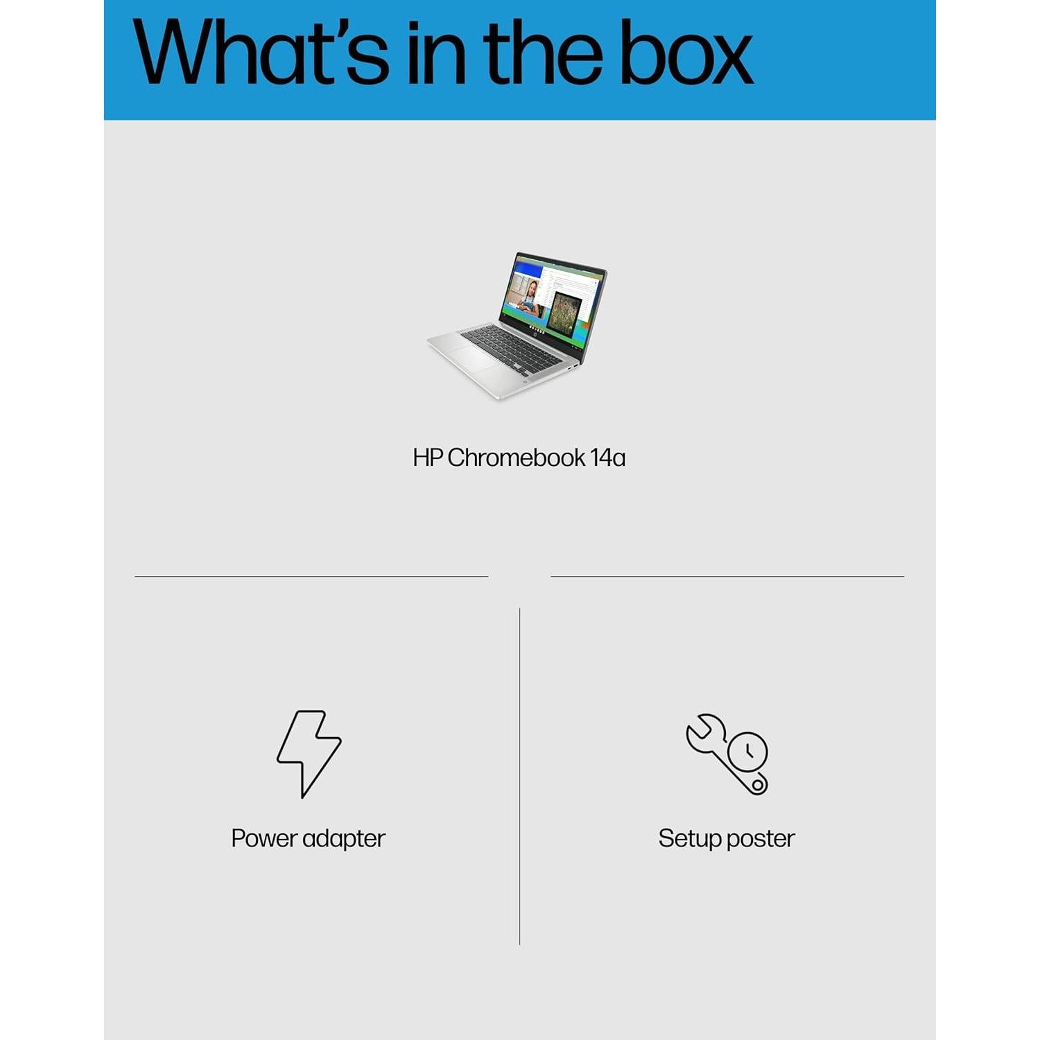 HP Chromebook 14a-na0226nr, Intel Celeron, 4GB RAM, 64GB