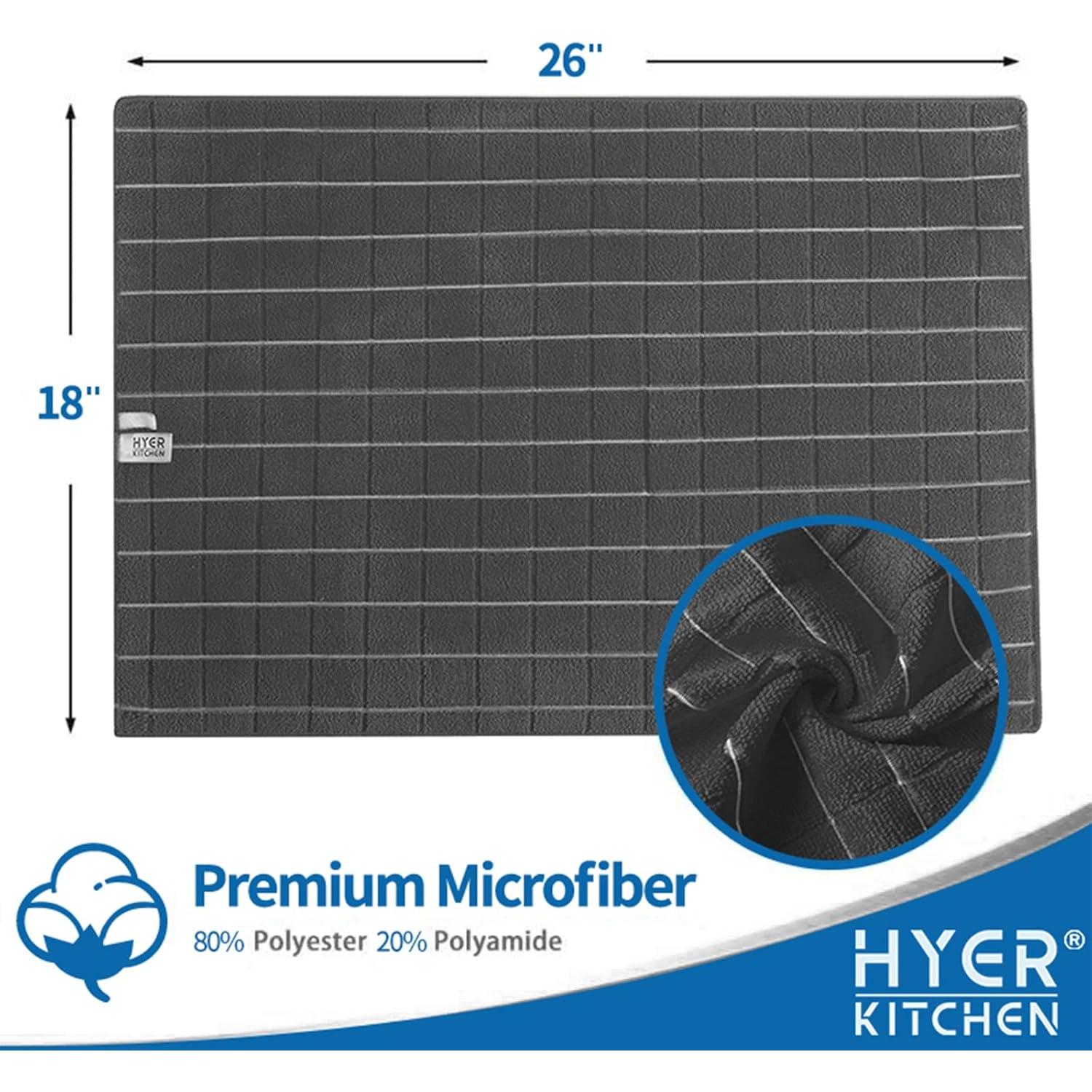 Toallas de Cocina de Microfibra HYER KITCHEN - 8 Piezas 66x46cm