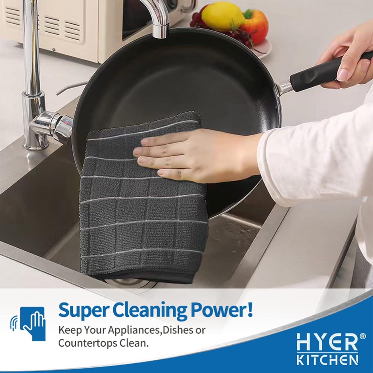 Toallas de Cocina de Microfibra HYER KITCHEN - 8 Piezas 66x46cm