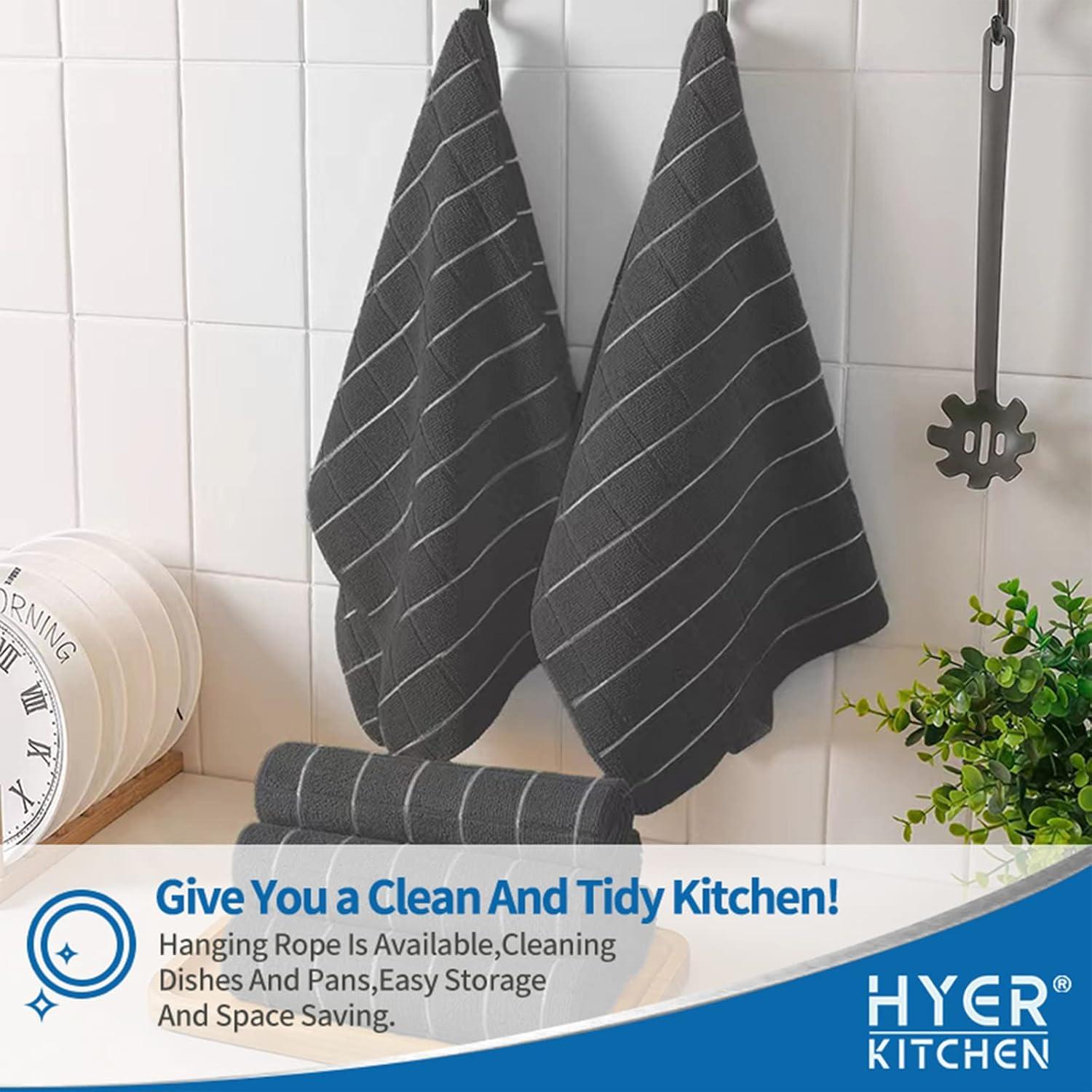 Toallas de Cocina de Microfibra HYER KITCHEN - 8 Piezas 66x46cm