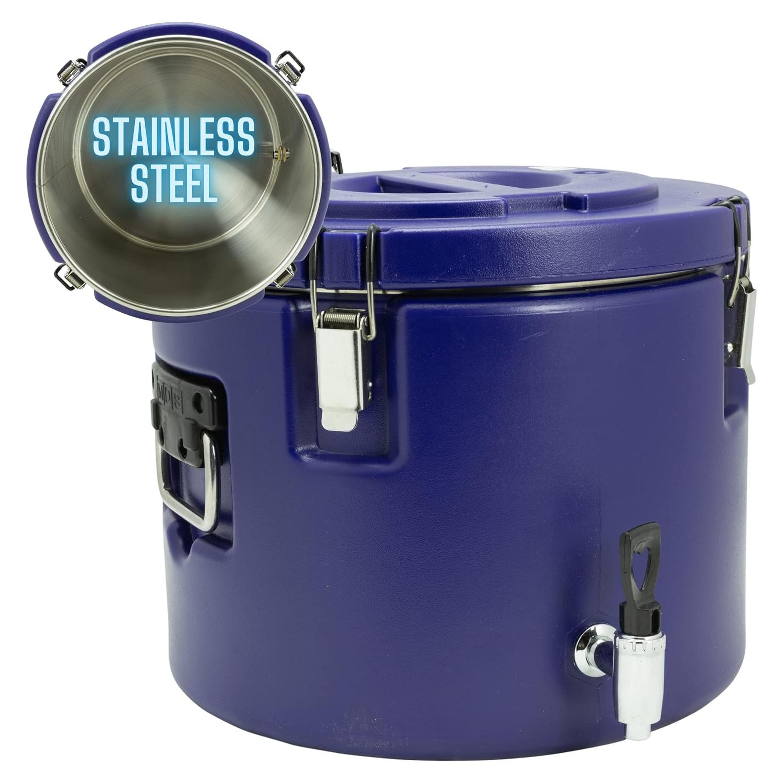 Dispensador de Agua Aislado 5 Galones Real Deal Steel Azul