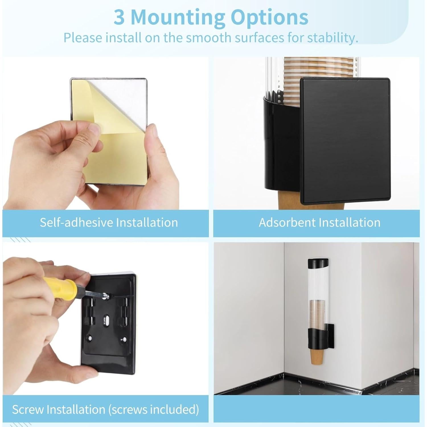 Dispensador de Tazas de Papel TIMCORR 60-80 tazas 207ml-355ml