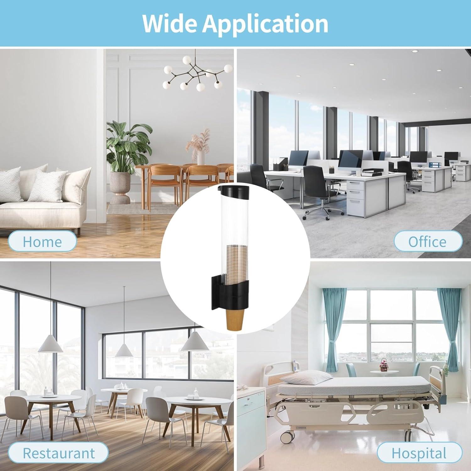 Dispensador de Tazas de Papel TIMCORR 60-80 tazas 207ml-355ml