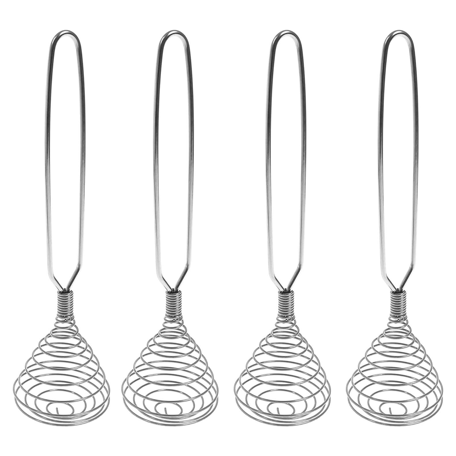 ICYANG 4 Pieces Wire Whisks for Cooking, Stainless Steel Spring Whisk Kitchen Wisking Beater Kitchen Blender Tool