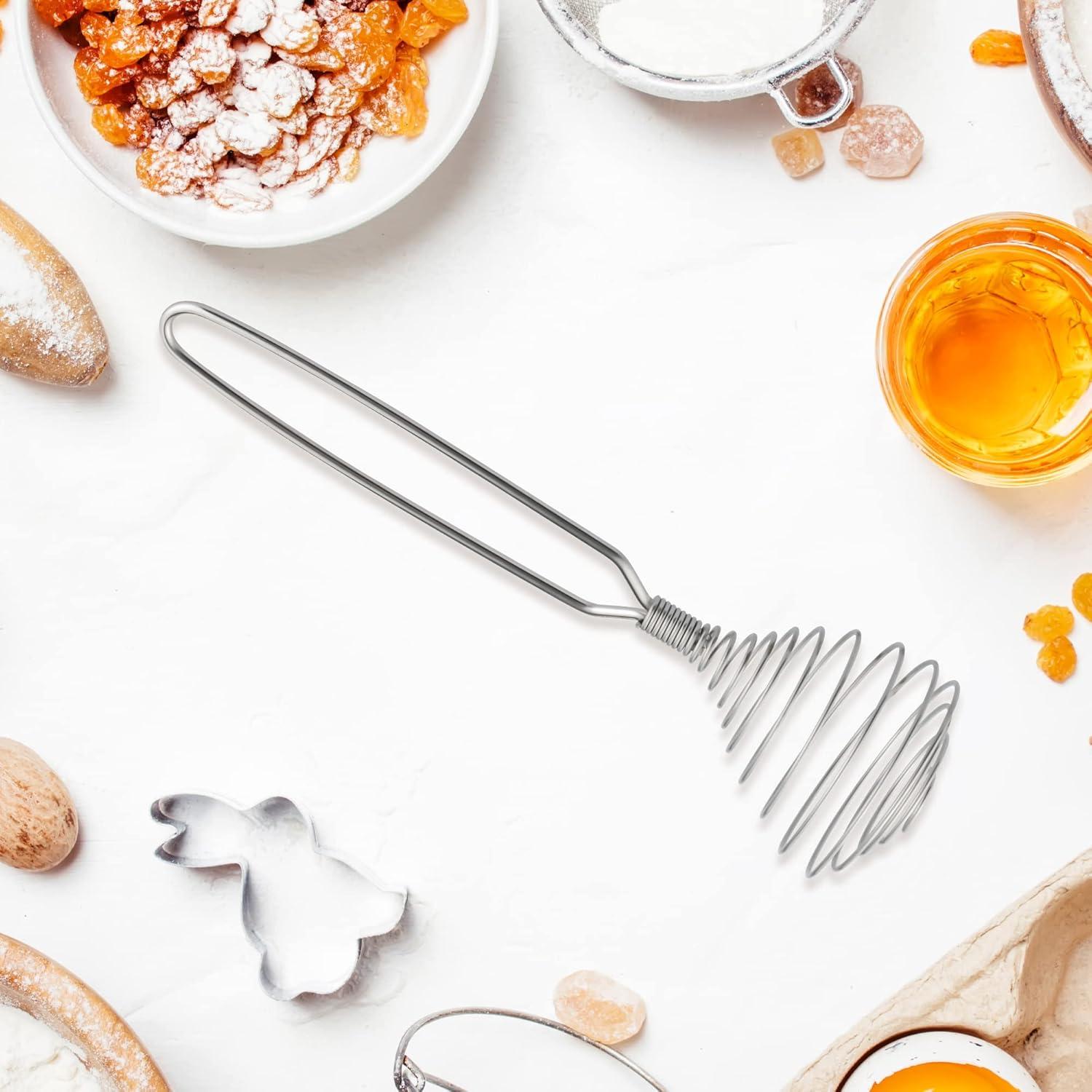 ICYANG 4 Pieces Wire Whisks for Cooking, Stainless Steel Spring Whisk Kitchen Wisking Beater Kitchen Blender Tool