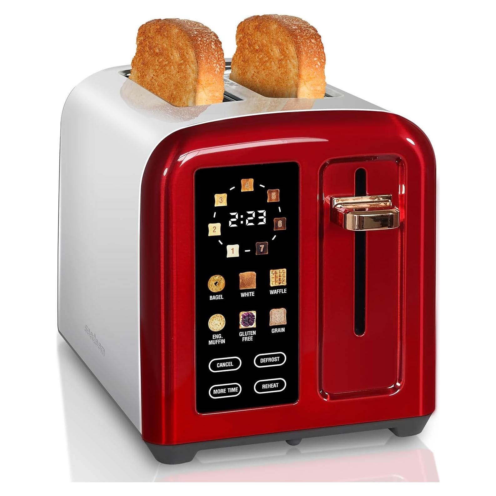 Tostadora SEEDEEM 2 Rebanadas Acero Inoxidable LCD 1350W