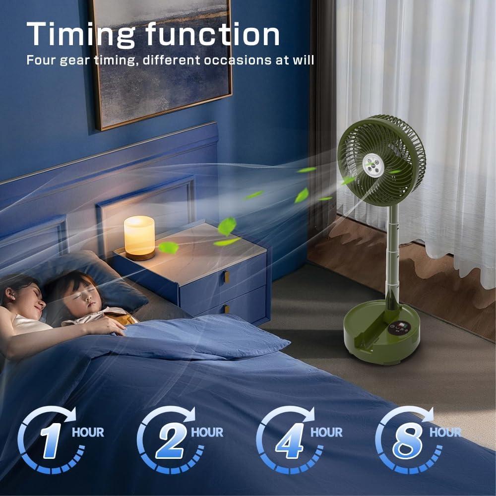 Ventilador de pedestal XUMEMALL A10 recargable 20000mAh LED