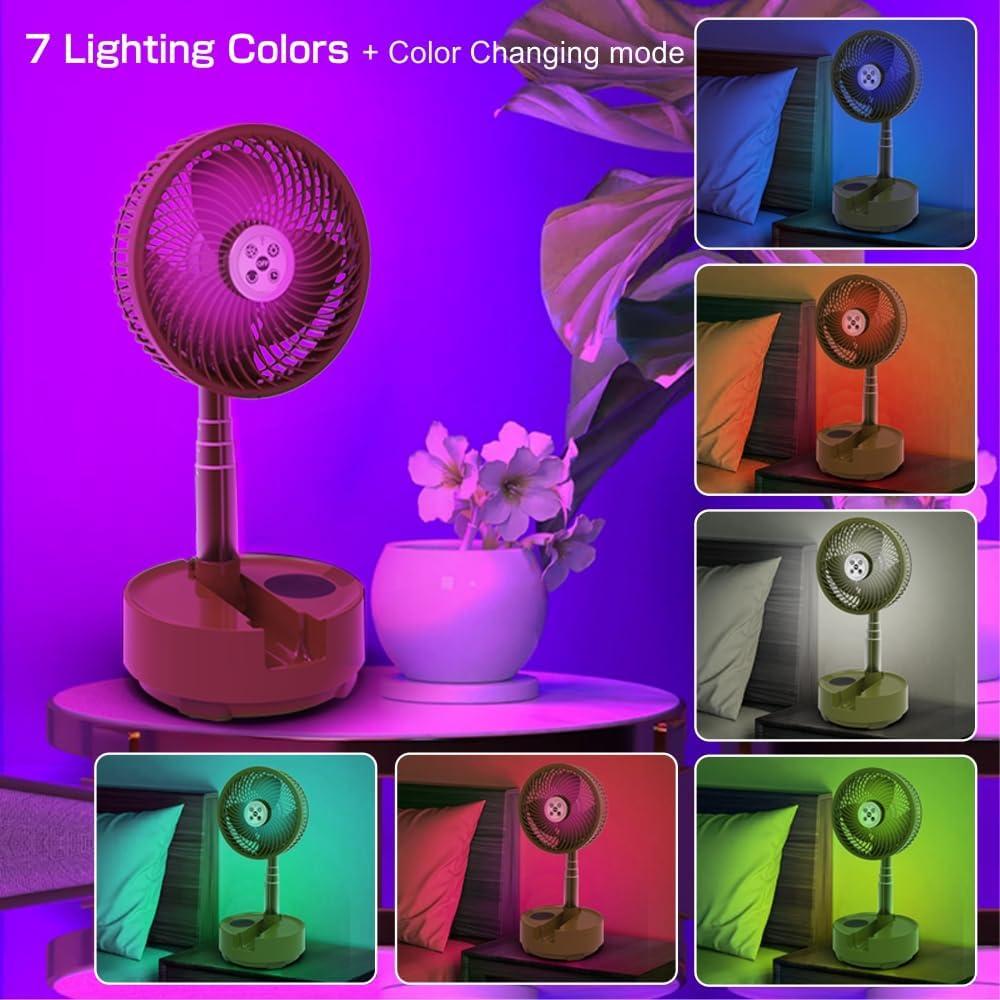 Ventilador de pedestal XUMEMALL A10 recargable 20000mAh LED