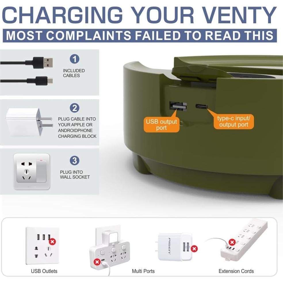 Ventilador de pedestal XUMEMALL A10 recargable 20000mAh LED