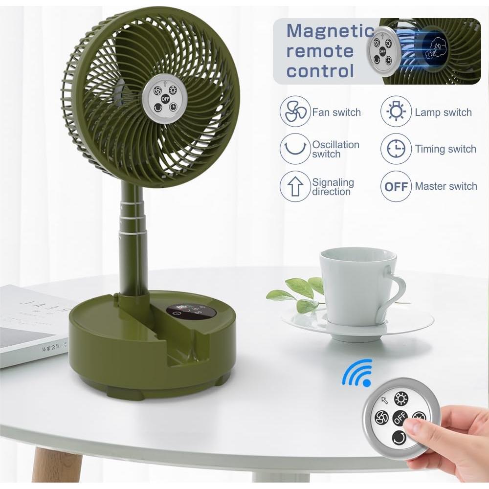 Ventilador de pedestal XUMEMALL A10 recargable 20000mAh LED