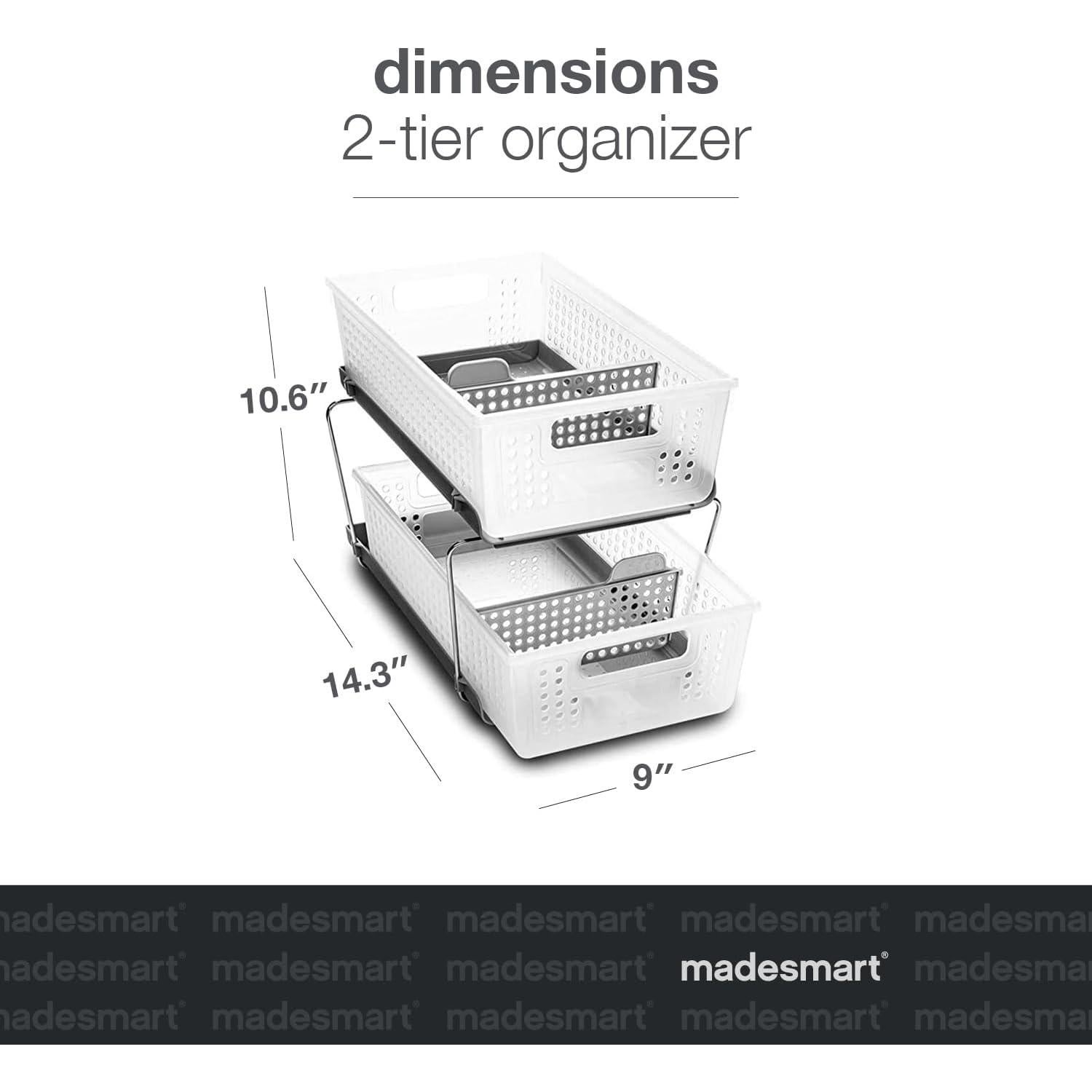 Organizador de 2 Niveles madesmart - Almacenamiento Antimicrobiano