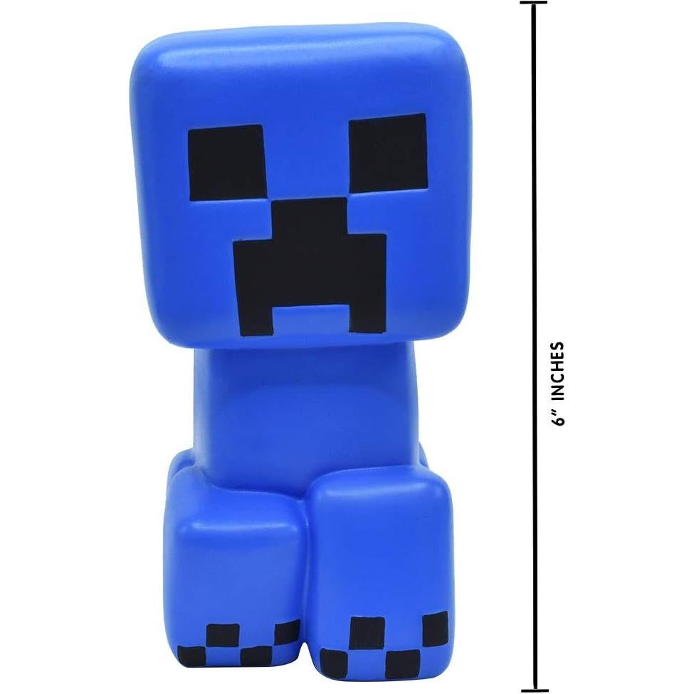 Minecraft Mega SquishMe Creeper Azul 13.97x6.35cm Juguete