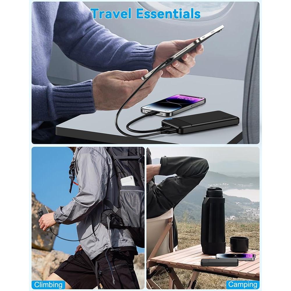 Banco de Batería Portátil AsperX 10000mAh USB-C Carga Rápida