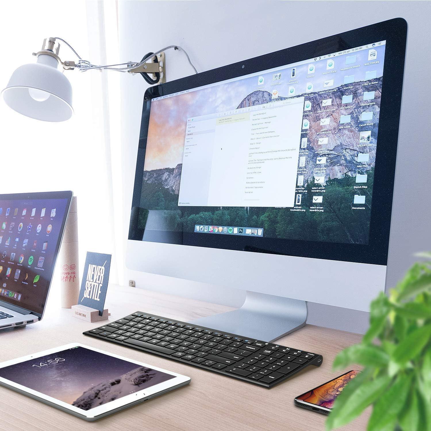 Teclado Inalámbrico iClever BK10 Bluetooth 5.1 Español Compacto