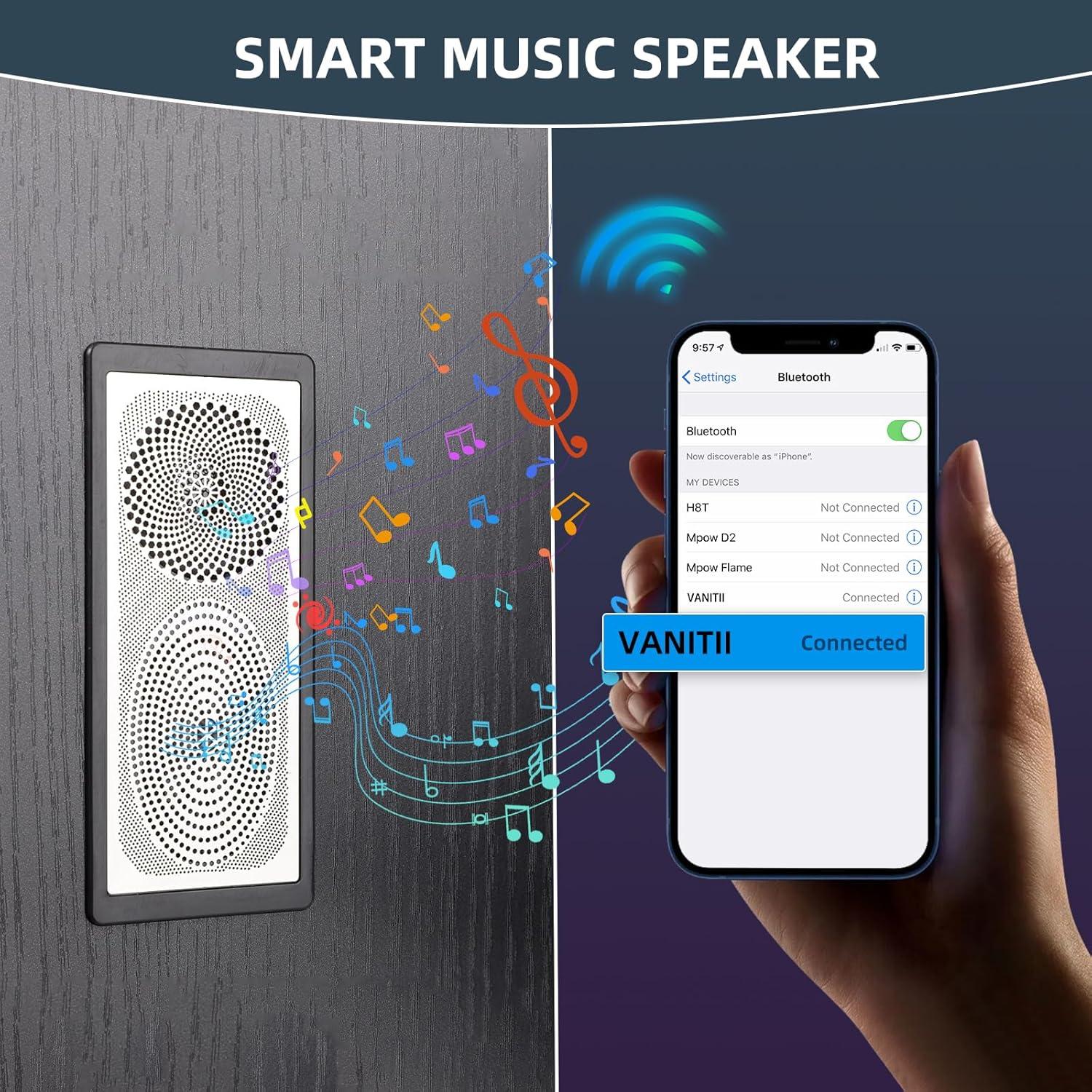 Espejo de Tocador VANITII con Luces LED RGB 53x79 cm