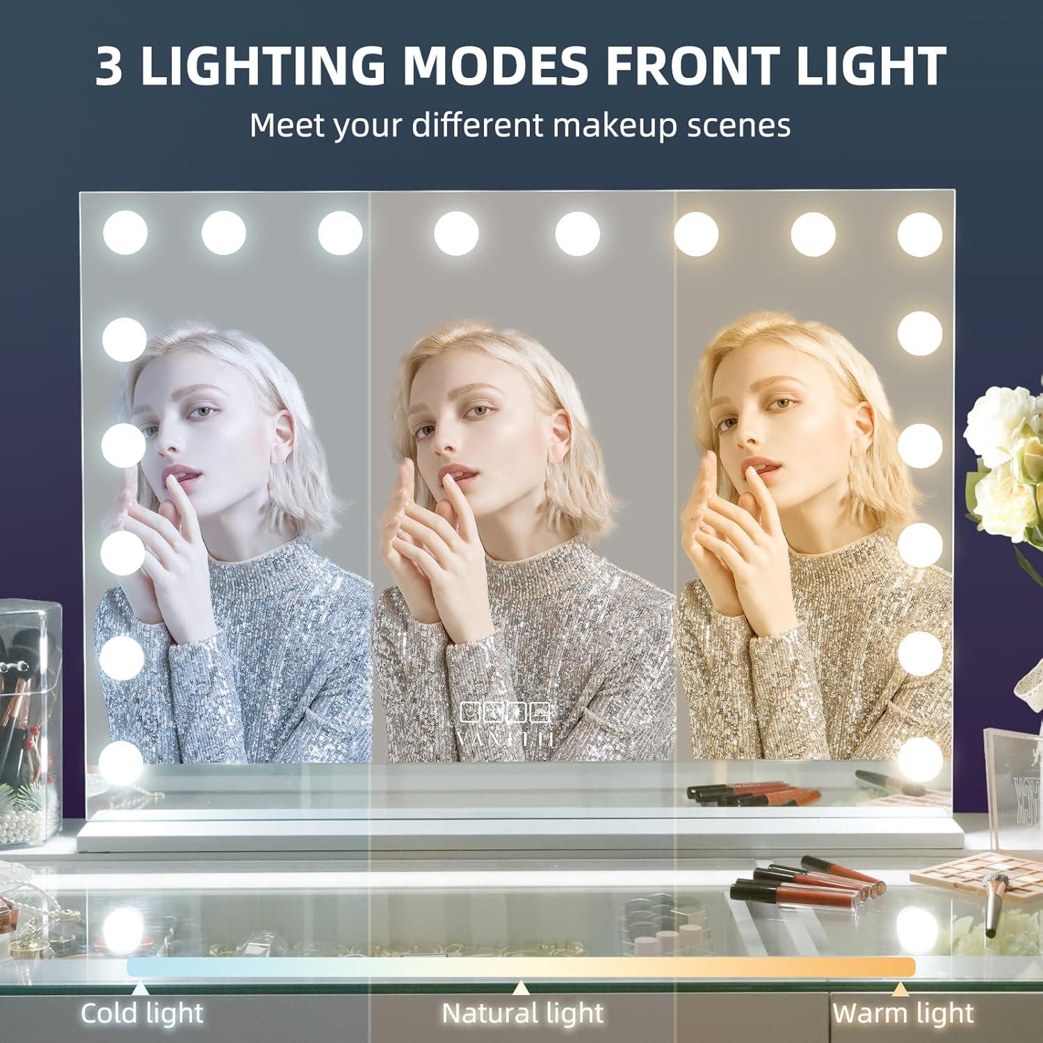 Espejo de Tocador VANITII con Luces LED RGB 53x79 cm