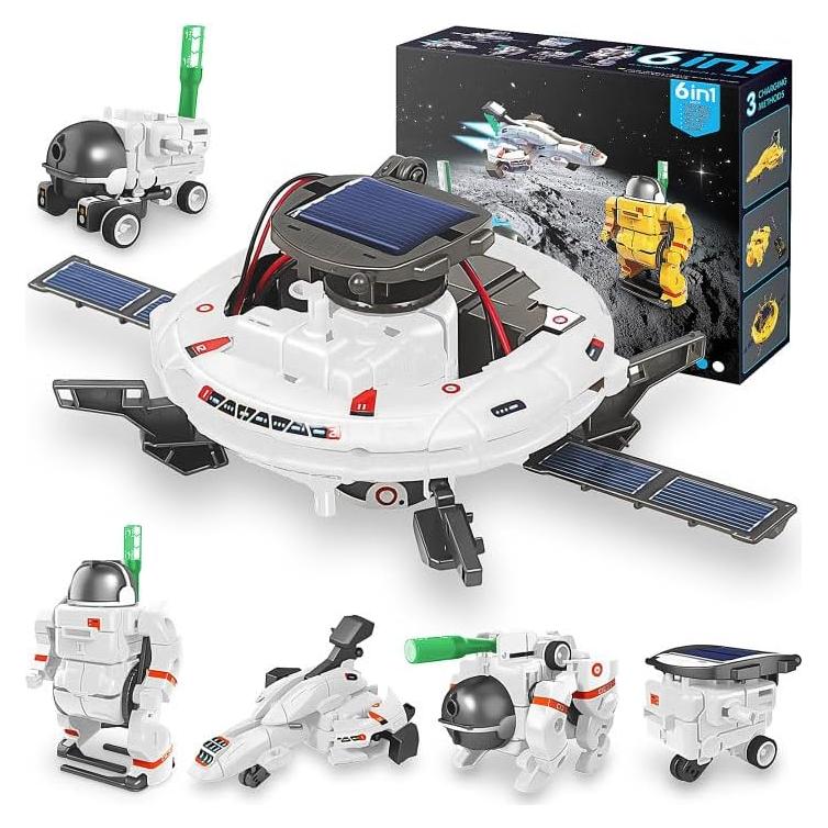 Kit de Robot Solar 6-en-1 Playsheek para Niños 8-12 Años