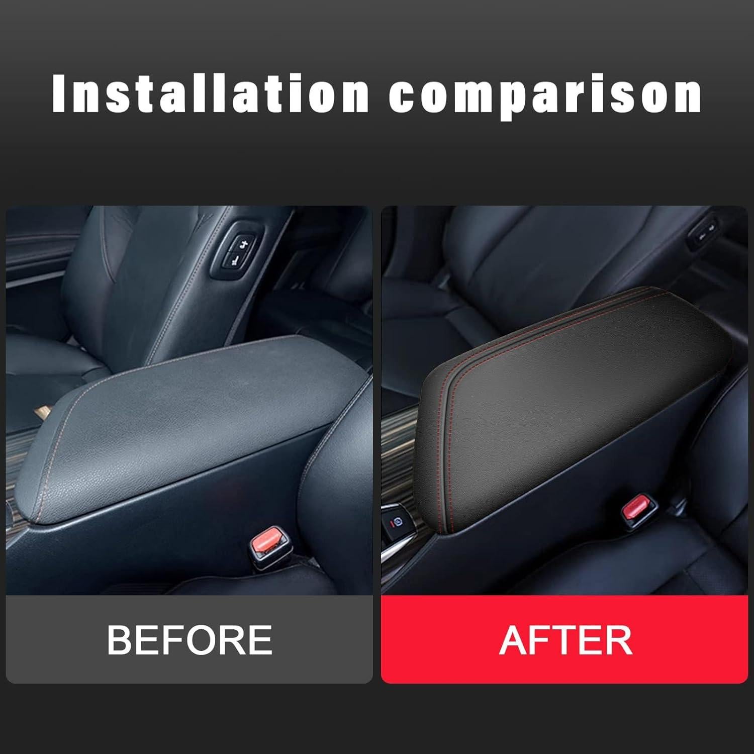 Cubiertas de Reposabrazos AOMSAZTO para Toyota Camry 2018-2024 Negro