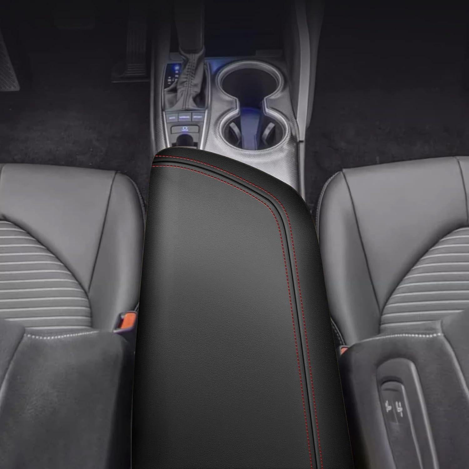 Cubiertas de Reposabrazos AOMSAZTO para Toyota Camry 2018-2024 Negro