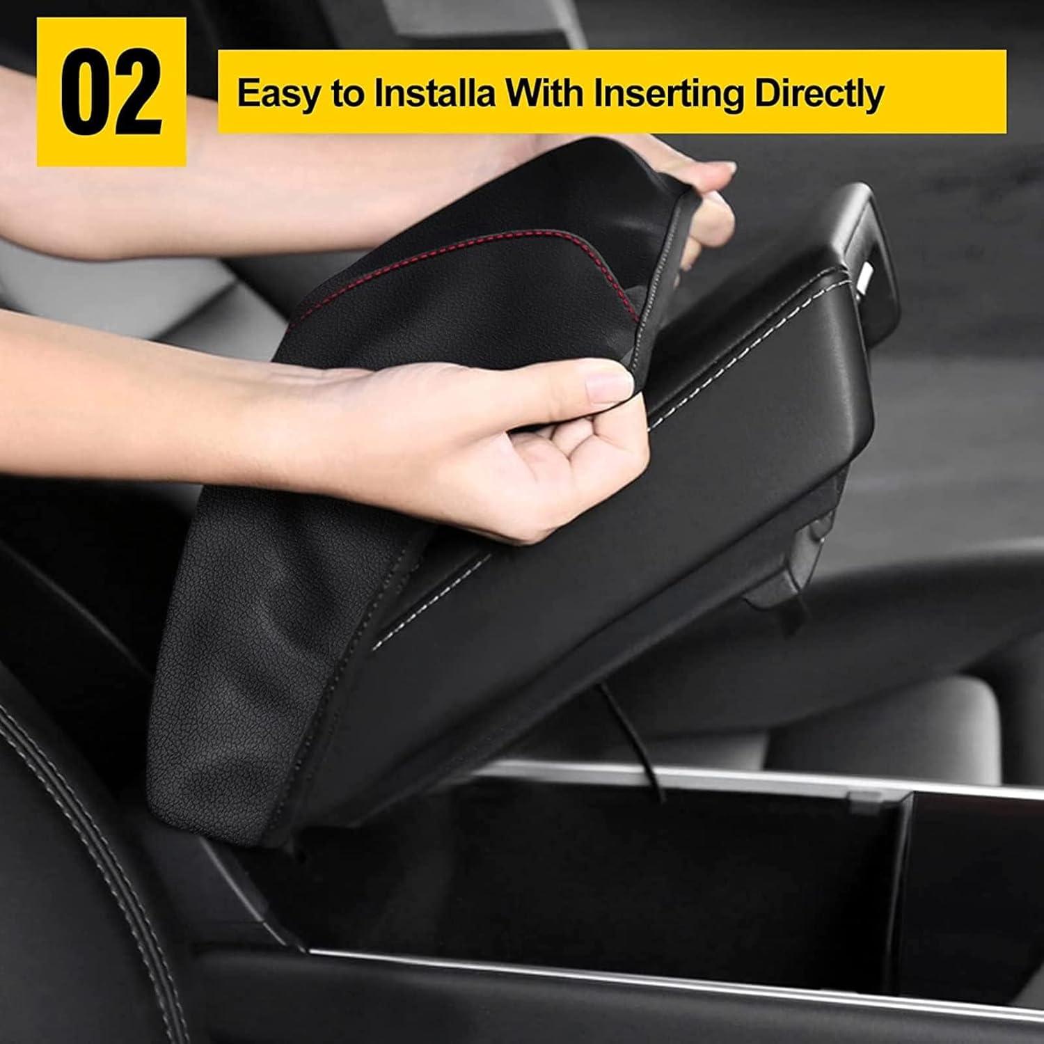 Cubierta de Reposabrazos AOMSAZTO para Toyota Camry 2012-2017 Negra