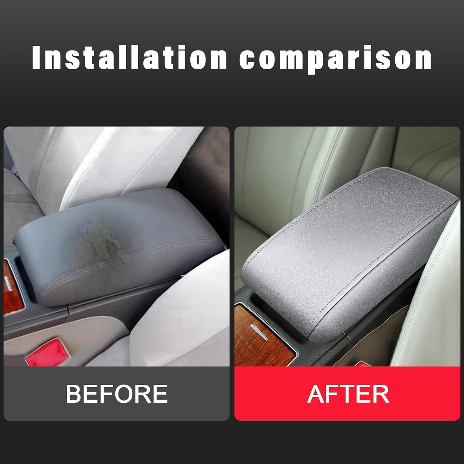 Cubiertas de Reposabrazos Grises AOMSAZTO para Toyota Camry 2007-2011