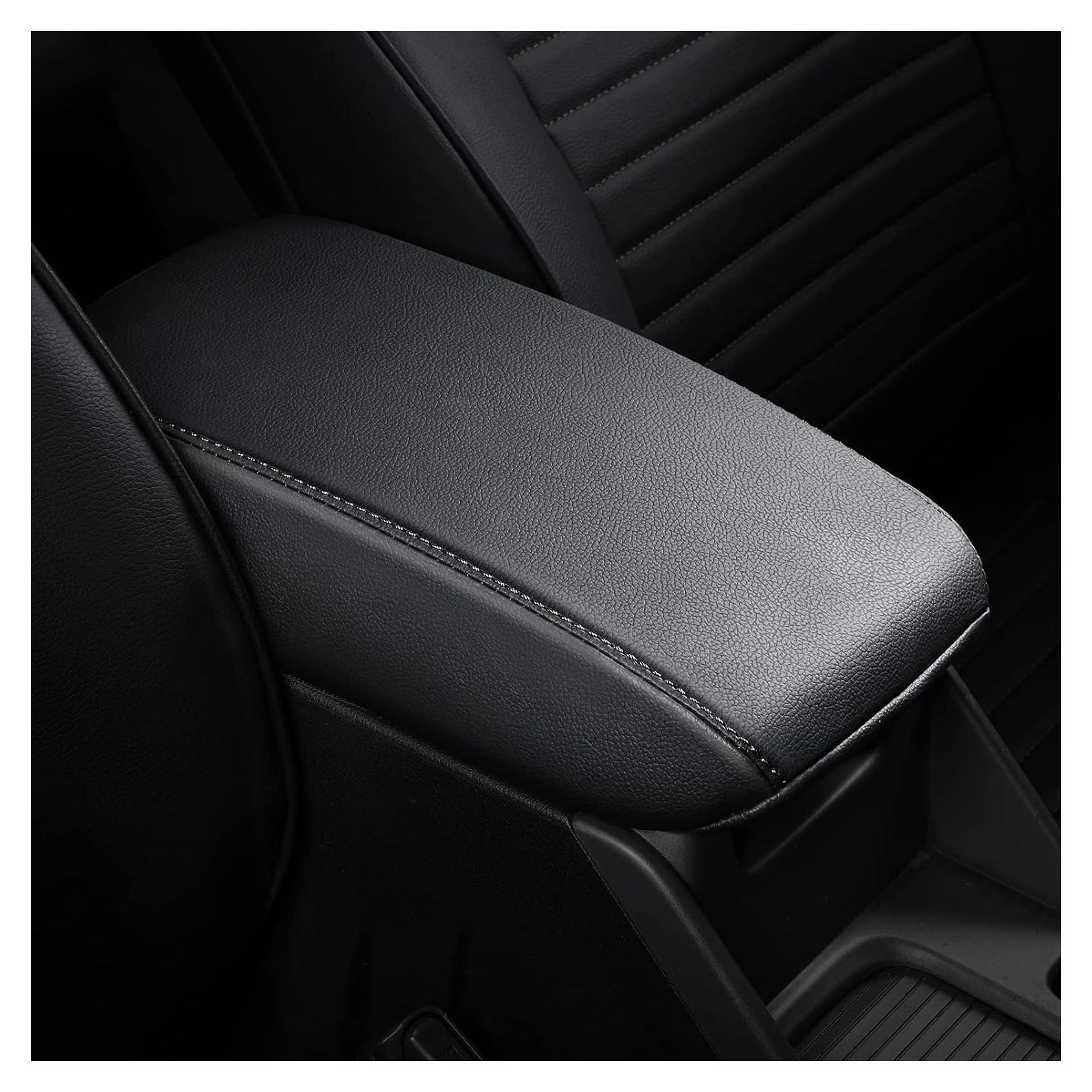 Cubierta de Consola AOMSAZTO para Toyota Camry 2024-2025 Cuero Negro