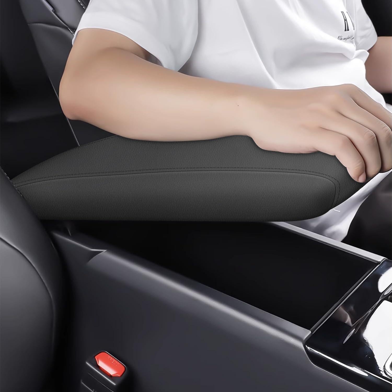 Cubierta de Consola AOMSAZTO para Toyota Camry 2024-2025 Cuero Negro