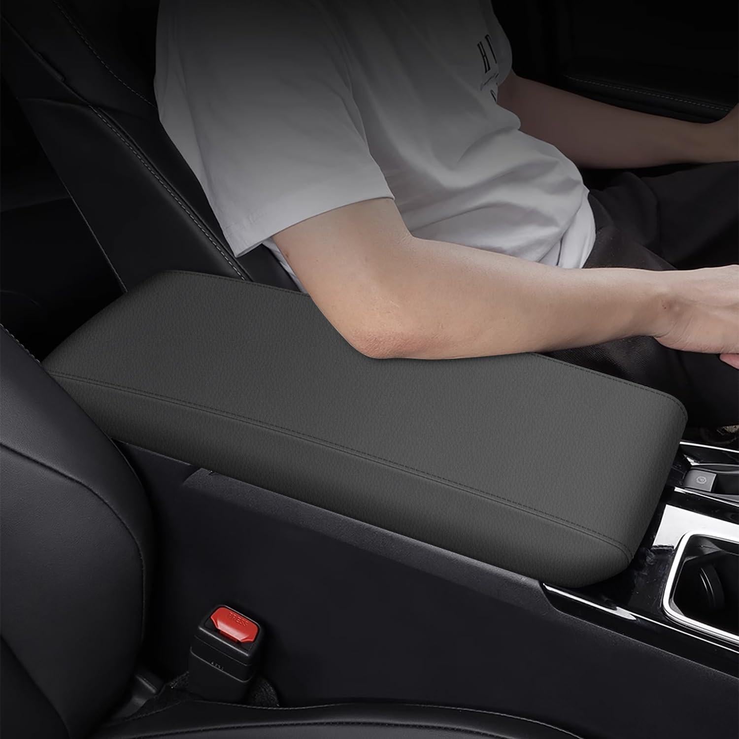 Cubierta de Consola AOMSAZTO para Toyota Camry 2024-2025 Cuero Negro