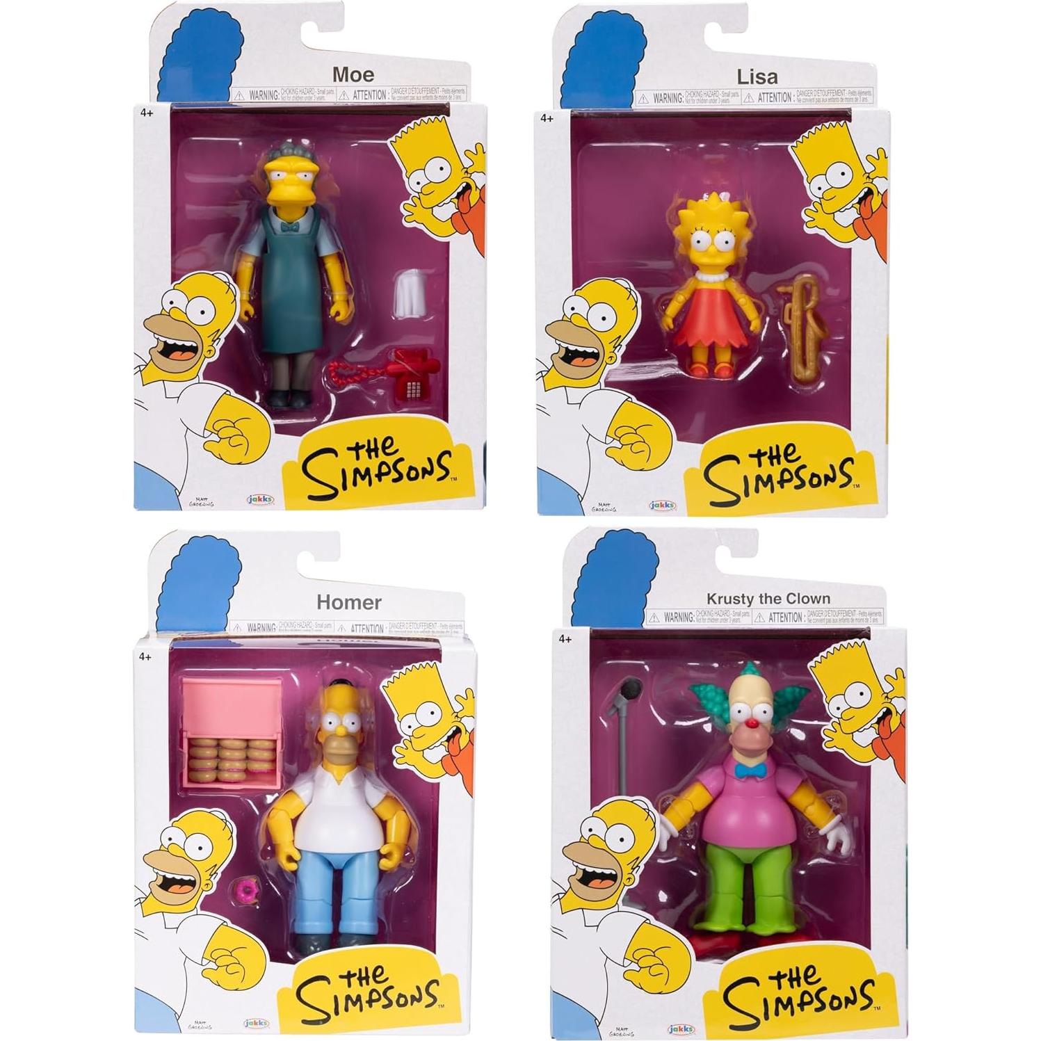 Figuras de Acción Disney Los Simpson 4-Pack 12,7 cm Jakks