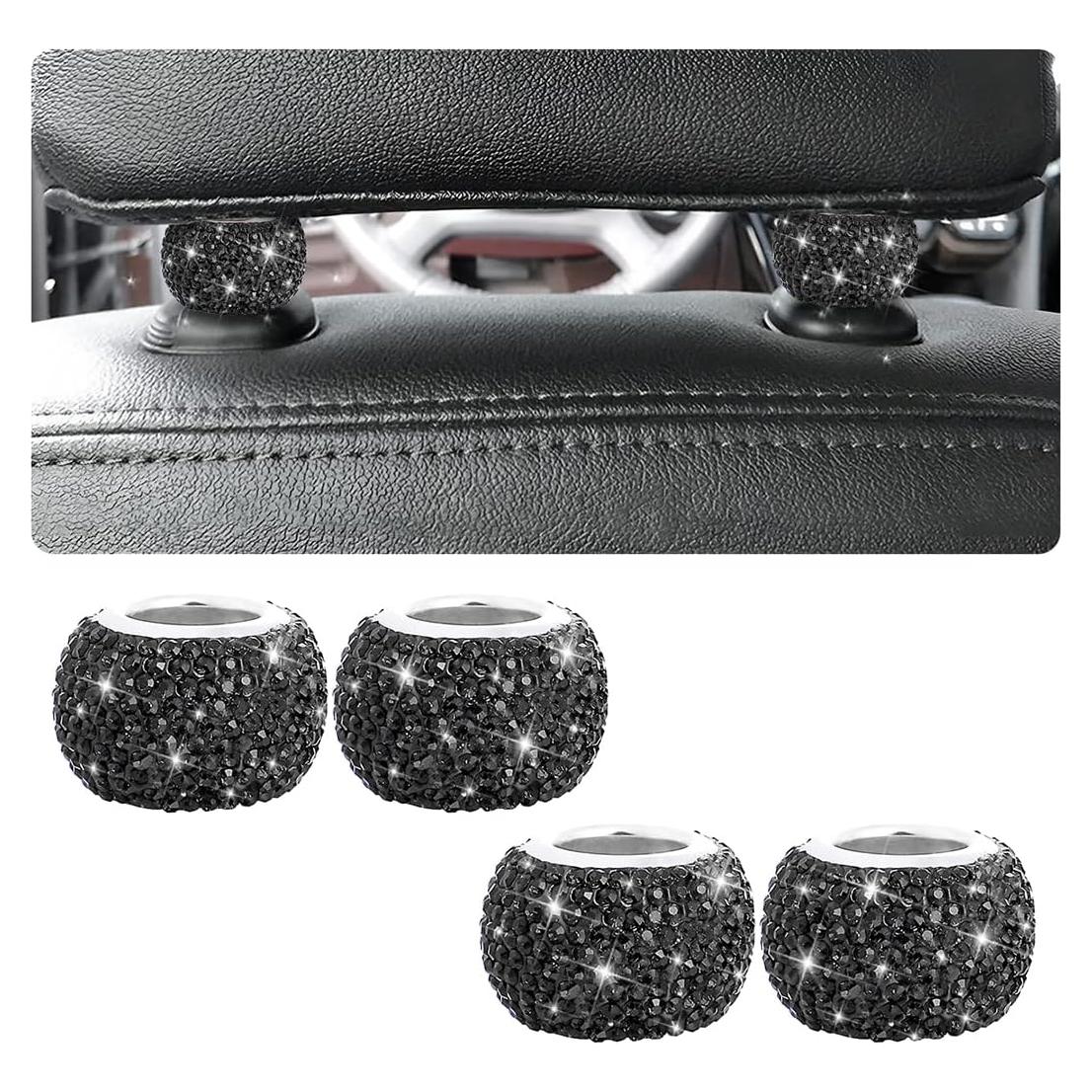 Collares de Reposacabezas de Coche BELOMI - Pack de 4 Brillantes
