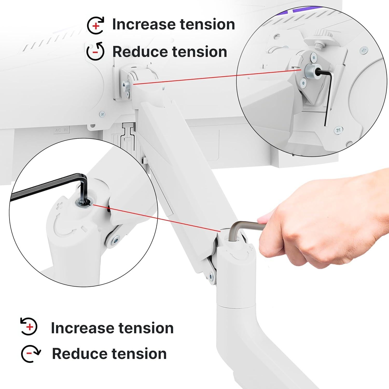 Soporte de Monitor Pixio PS2S Blanco para Pantallas 17-49"