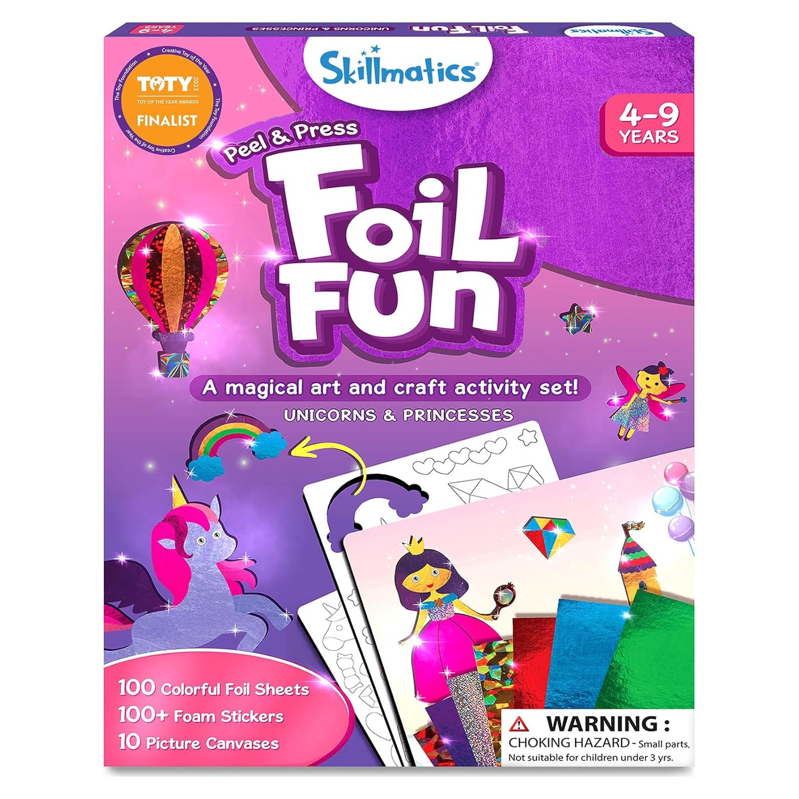 Skillmatics Foil Fun - Kit de Arte Unicornios y Princesas