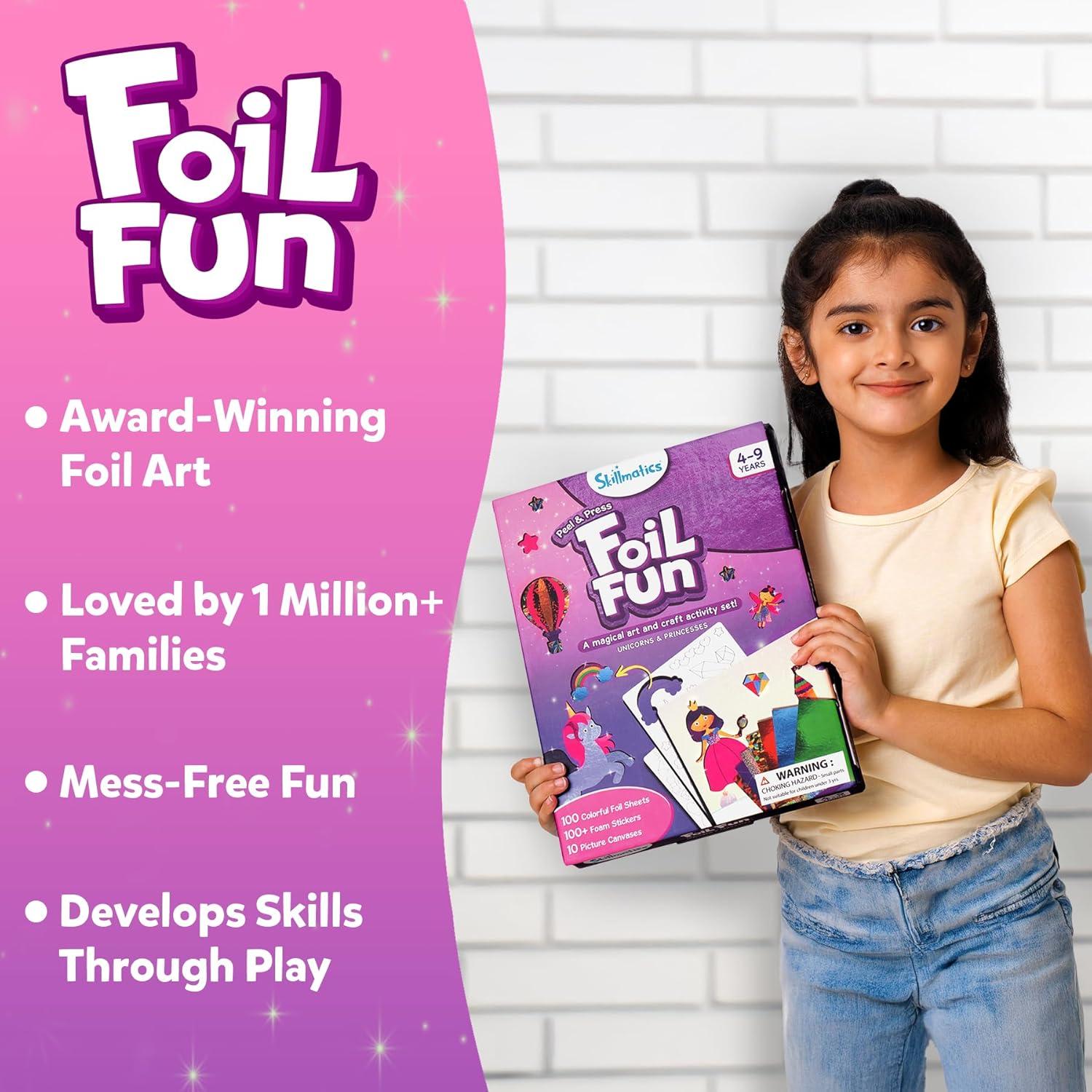 Skillmatics Foil Fun - Kit de Arte Unicornios y Princesas
