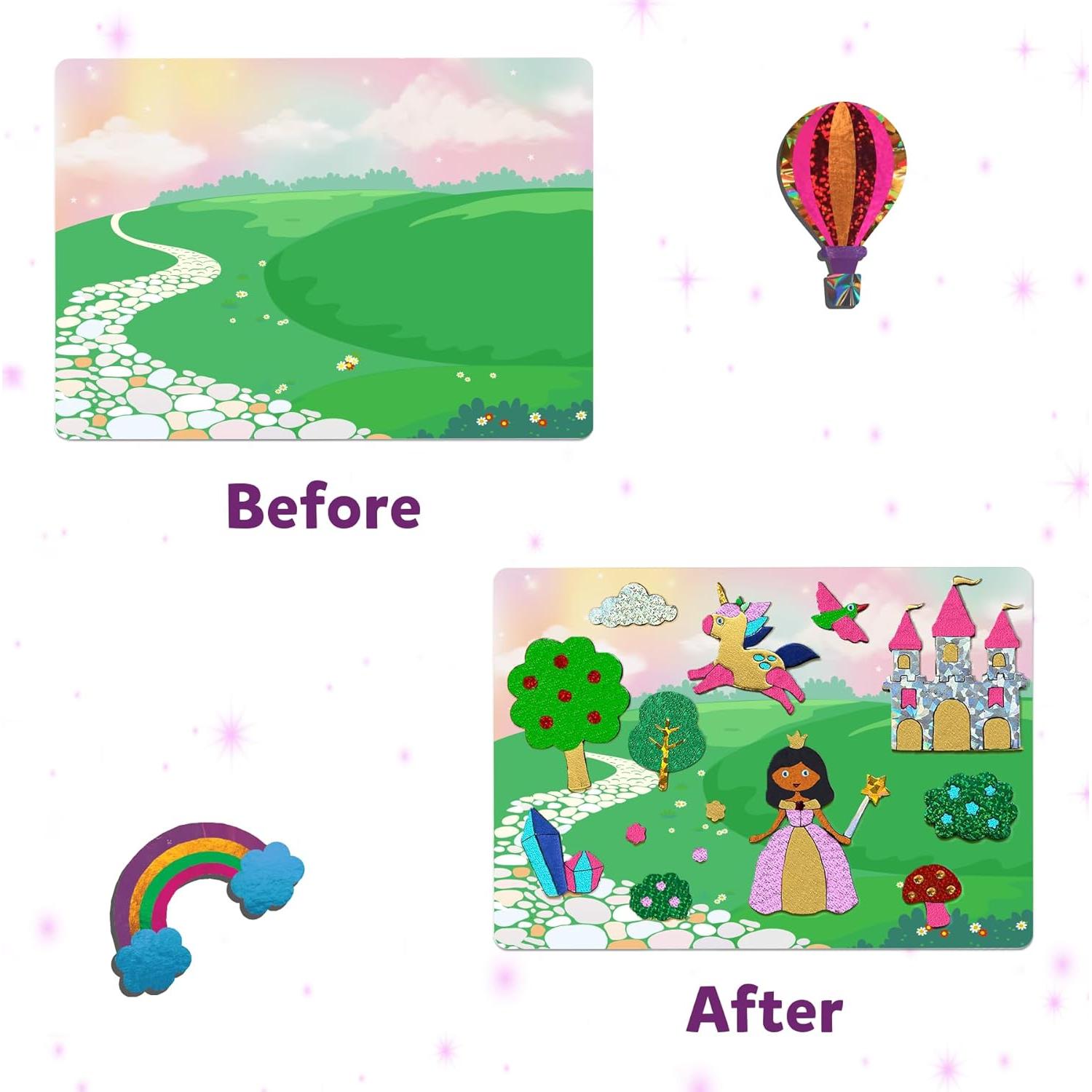 Skillmatics Foil Fun - Kit de Arte Unicornios y Princesas